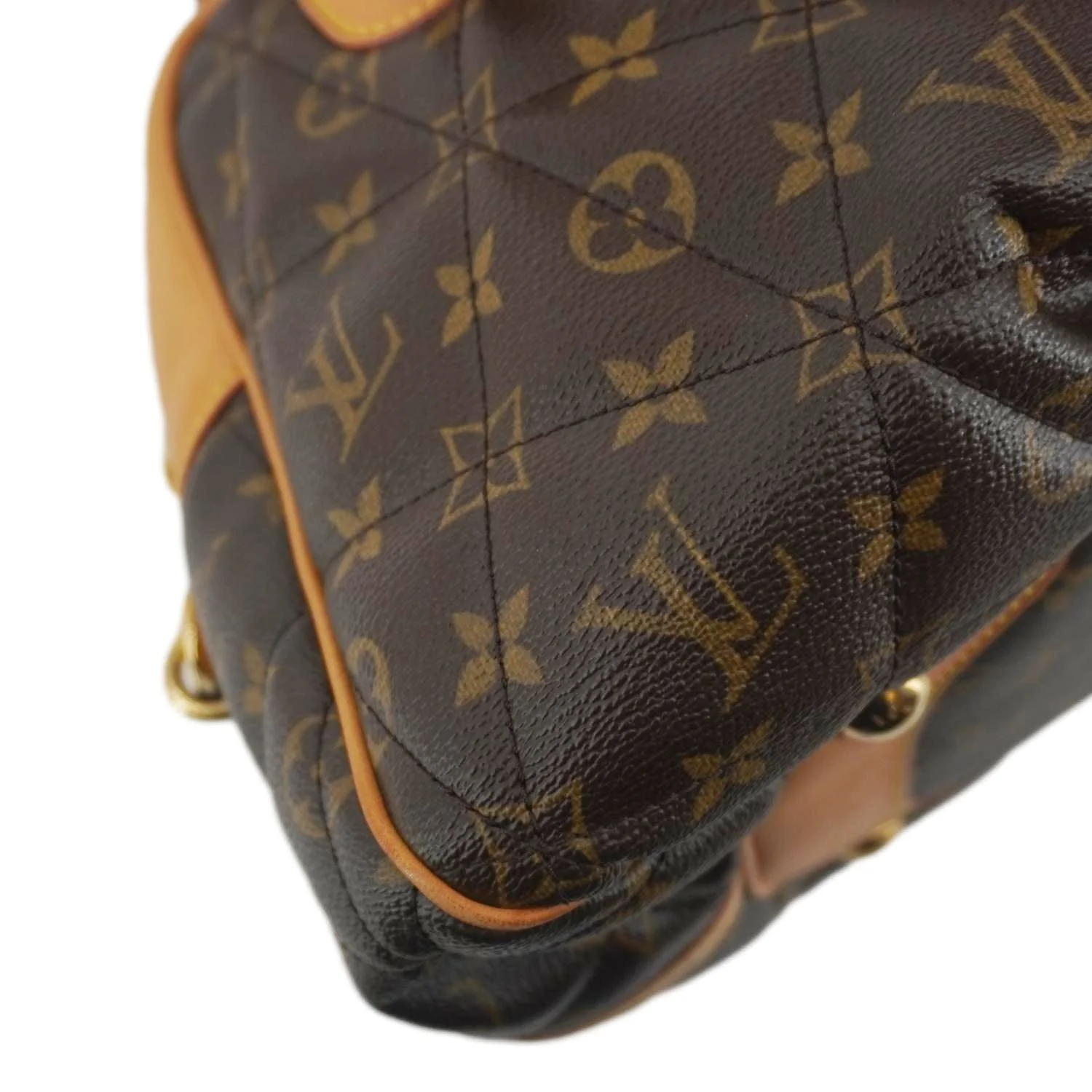 LOUIS VUITTON Etoile Bowling Monogram Canvas Satchel Bag Brown - Image 8