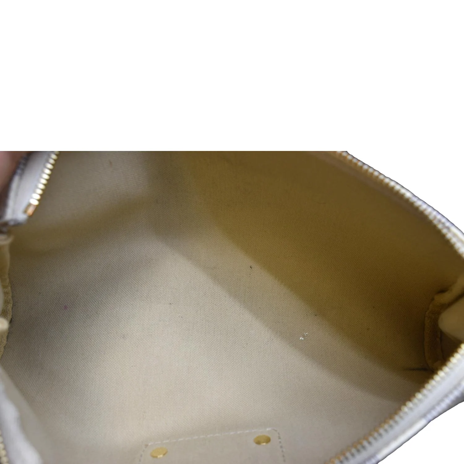 LOUIS VUITTON Women Pochette Eva Damier Azur Clutch Bag White - Image 10