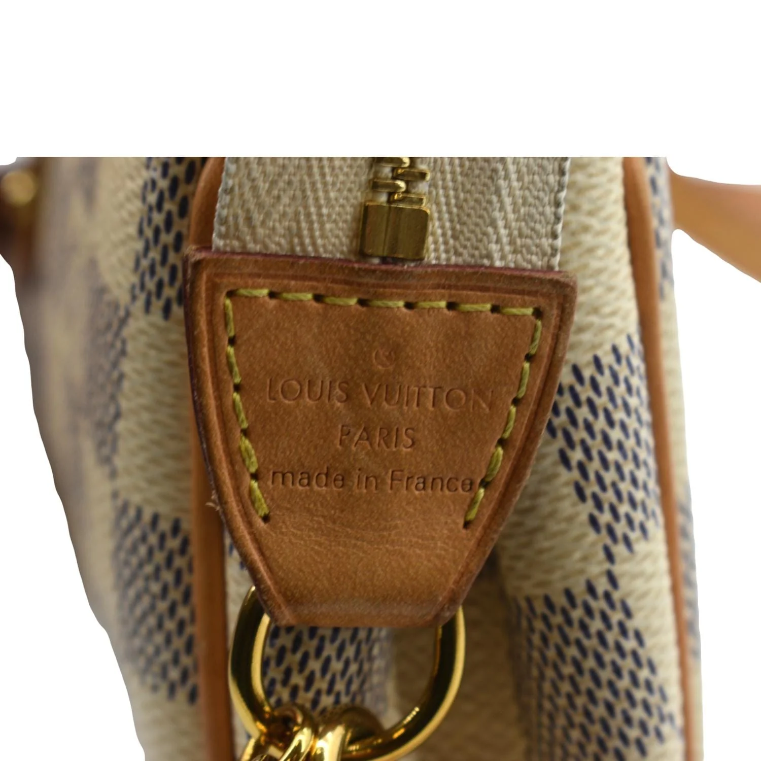 LOUIS VUITTON Women Pochette Eva Damier Azur Clutch Bag White - Image 11