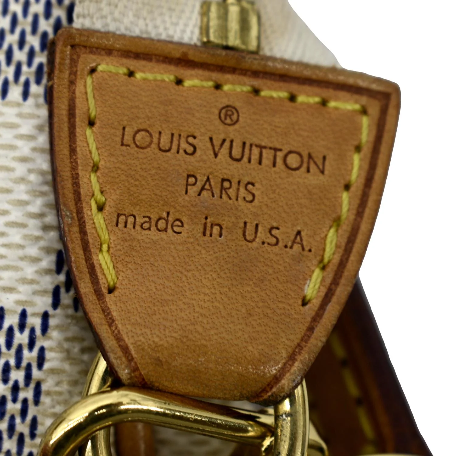 LOUIS VUITTON Pochette Eva Damier Azur Crossbody Clutch Bag White - Image 12