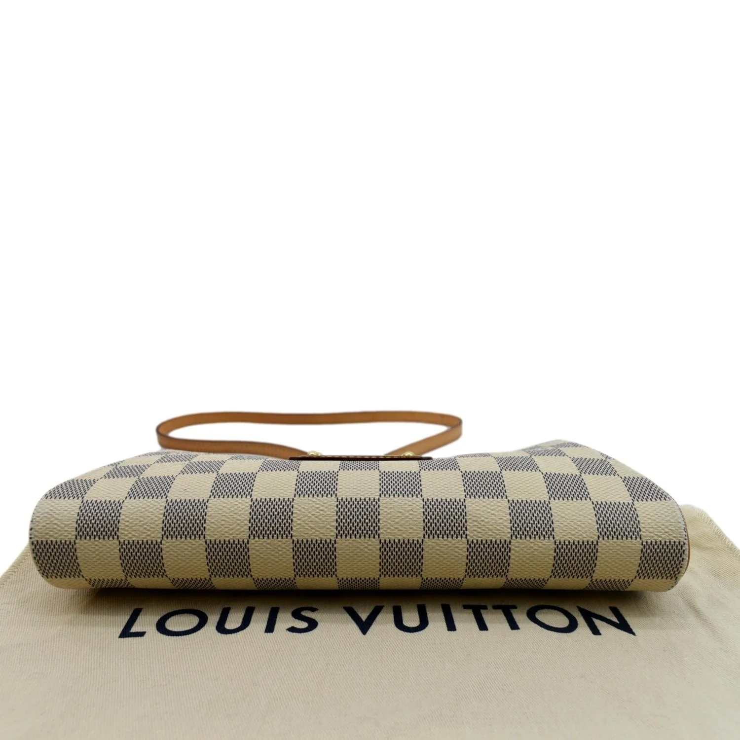 LOUIS VUITTON Women Pochette Eva Damier Azur Clutch Bag White - Image 9