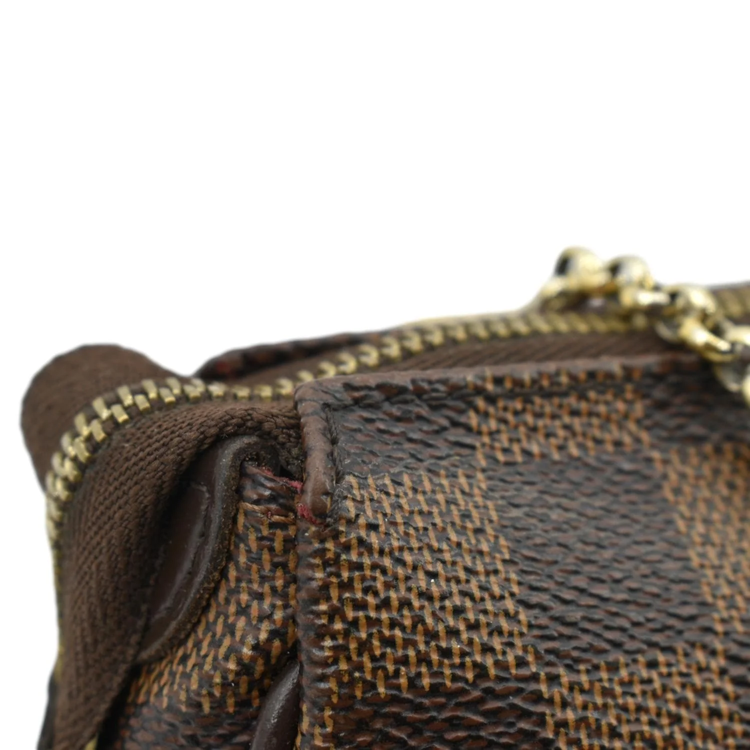 LOUIS VUITTON Eva Pochette Damier Ebene Clutch Crossbody Bag Brown - Image 8