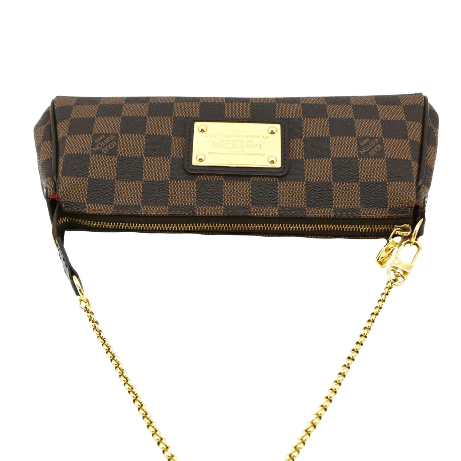 LOUIS VUITTON Pochette Eva Damier Ebene Shoulder Bag Brown - Image 5