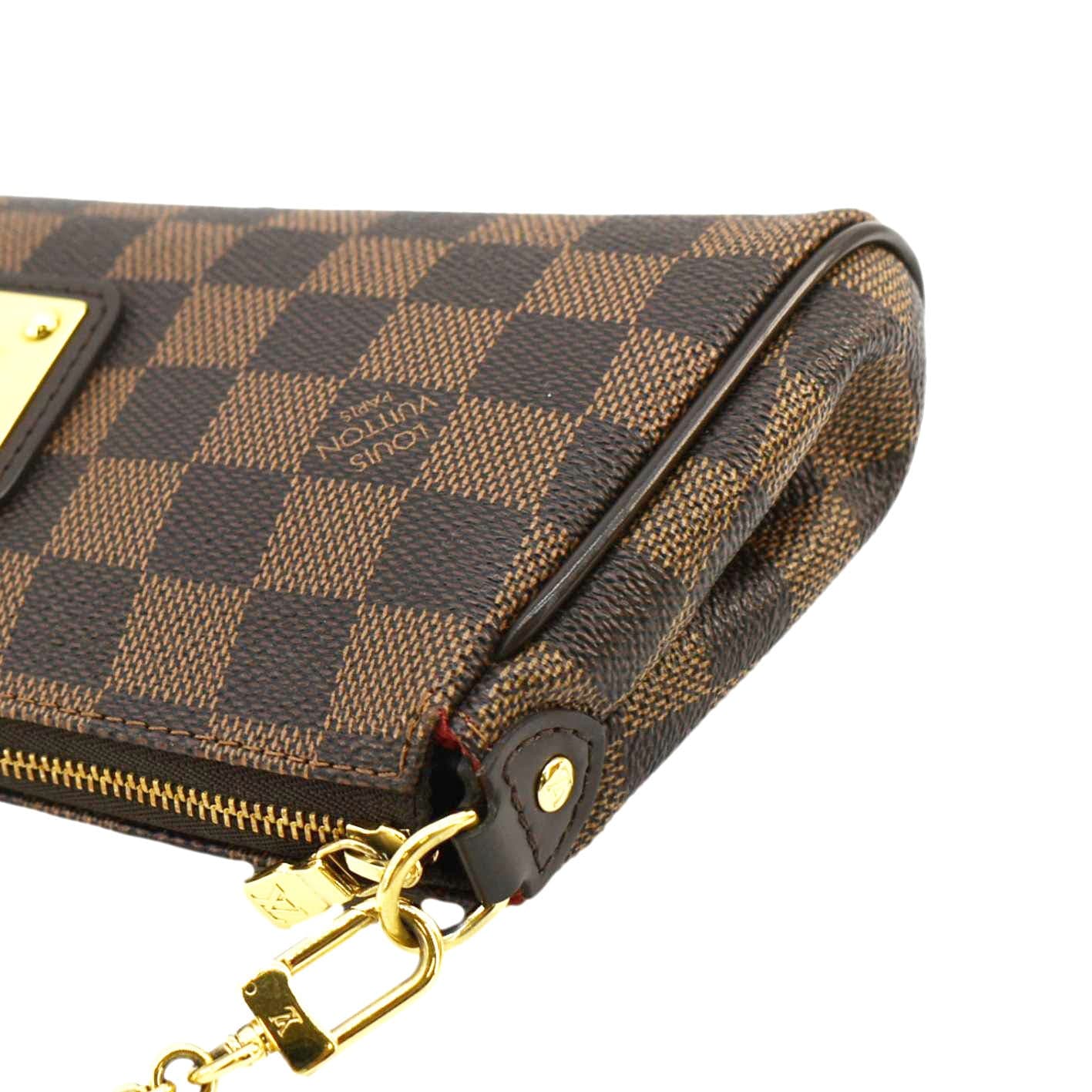 LOUIS VUITTON Pochette Eva Damier Ebene Shoulder Bag Brown - Image 7