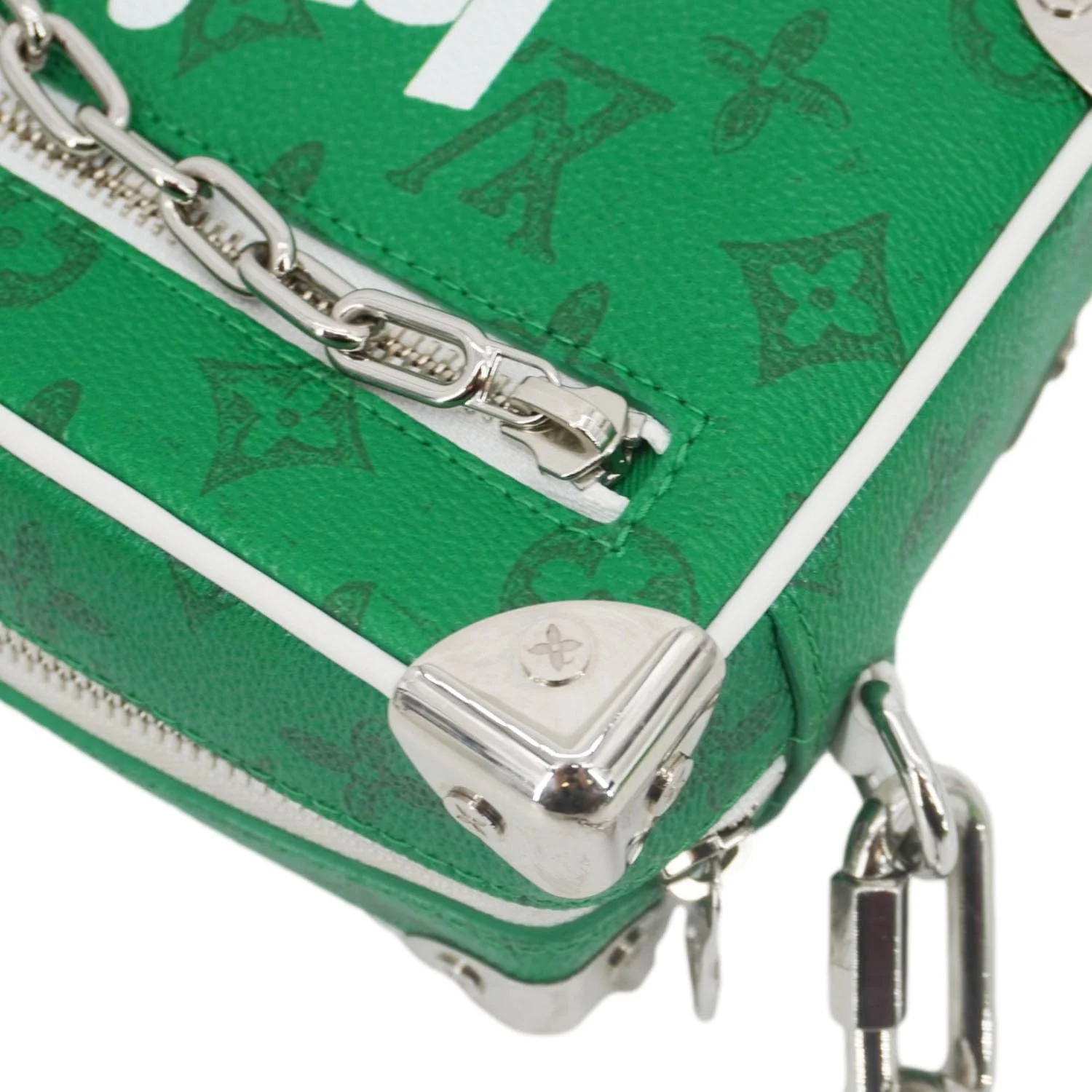 LOUIS VUITTON Soft Trunk Mini Monogram Everyday Crossbody Bag Green - Image 7