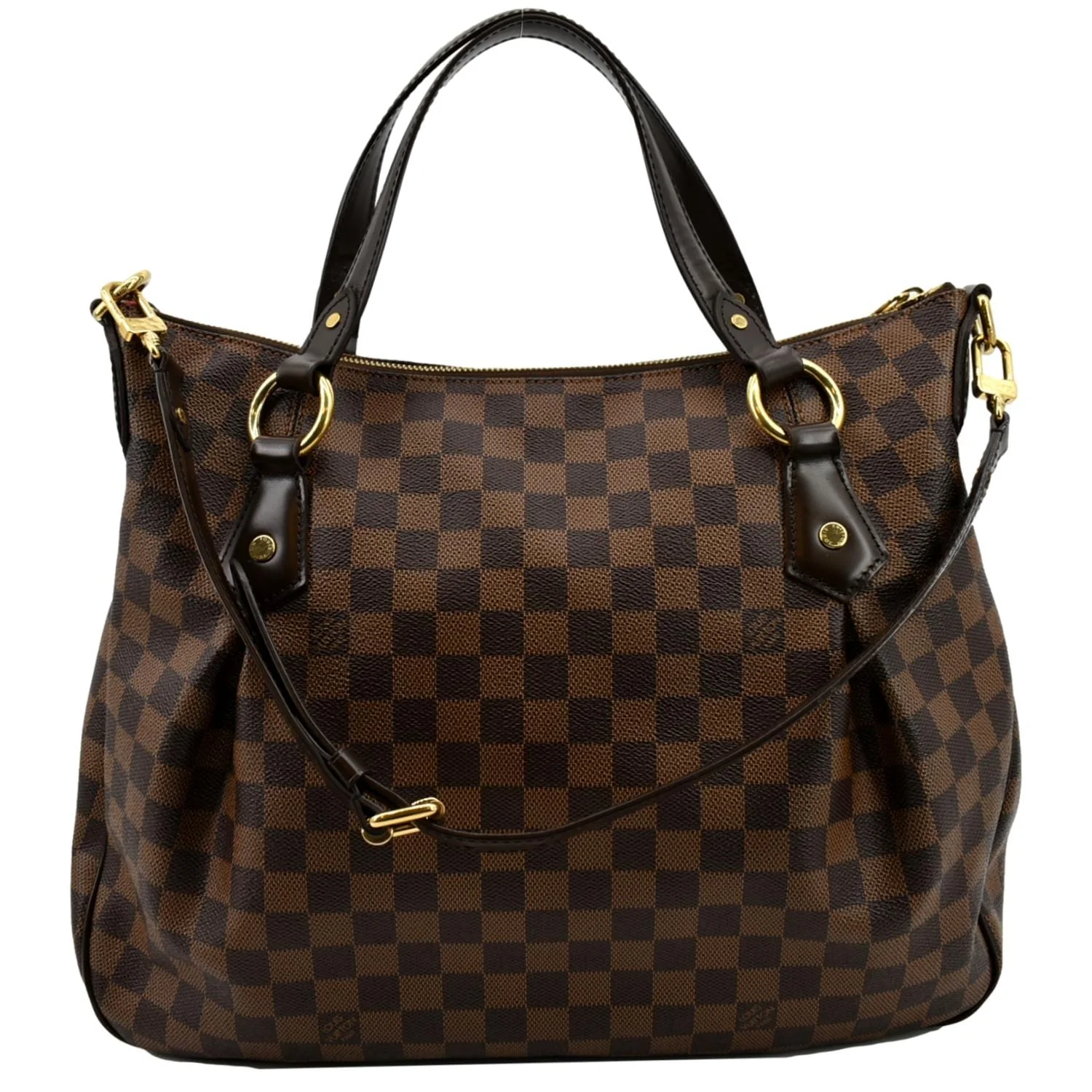 LOUIS VUITTON Evora MM Damier Ebene Shoulder Bag Brown - Image 3
