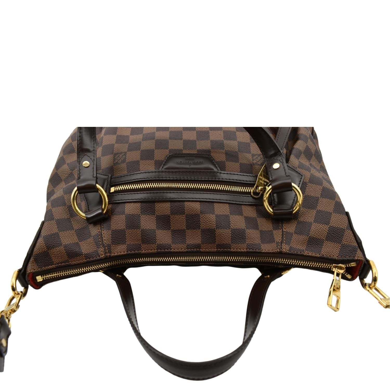 LOUIS VUITTON Evora MM Damier Ebene Shoulder Bag Brown - Image 4
