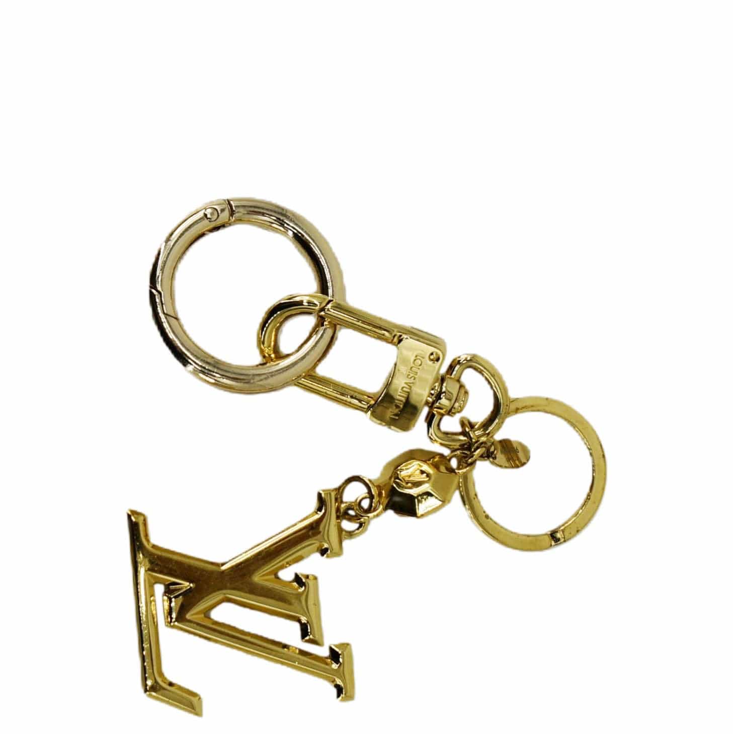 LOUIS VUITTON Facettes Metal Bag Charm Key Holder Gold - Image 3
