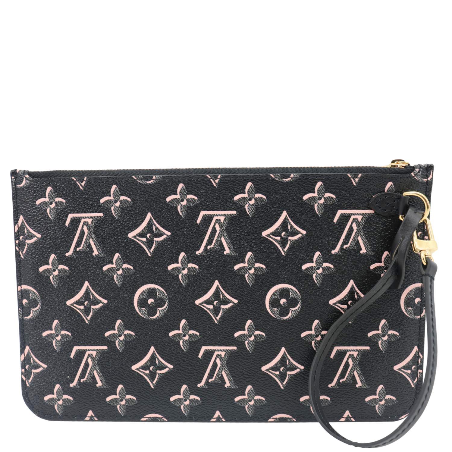 LOUIS VUITTON Fall For You Monogram Coated Canvas Wristlet Black