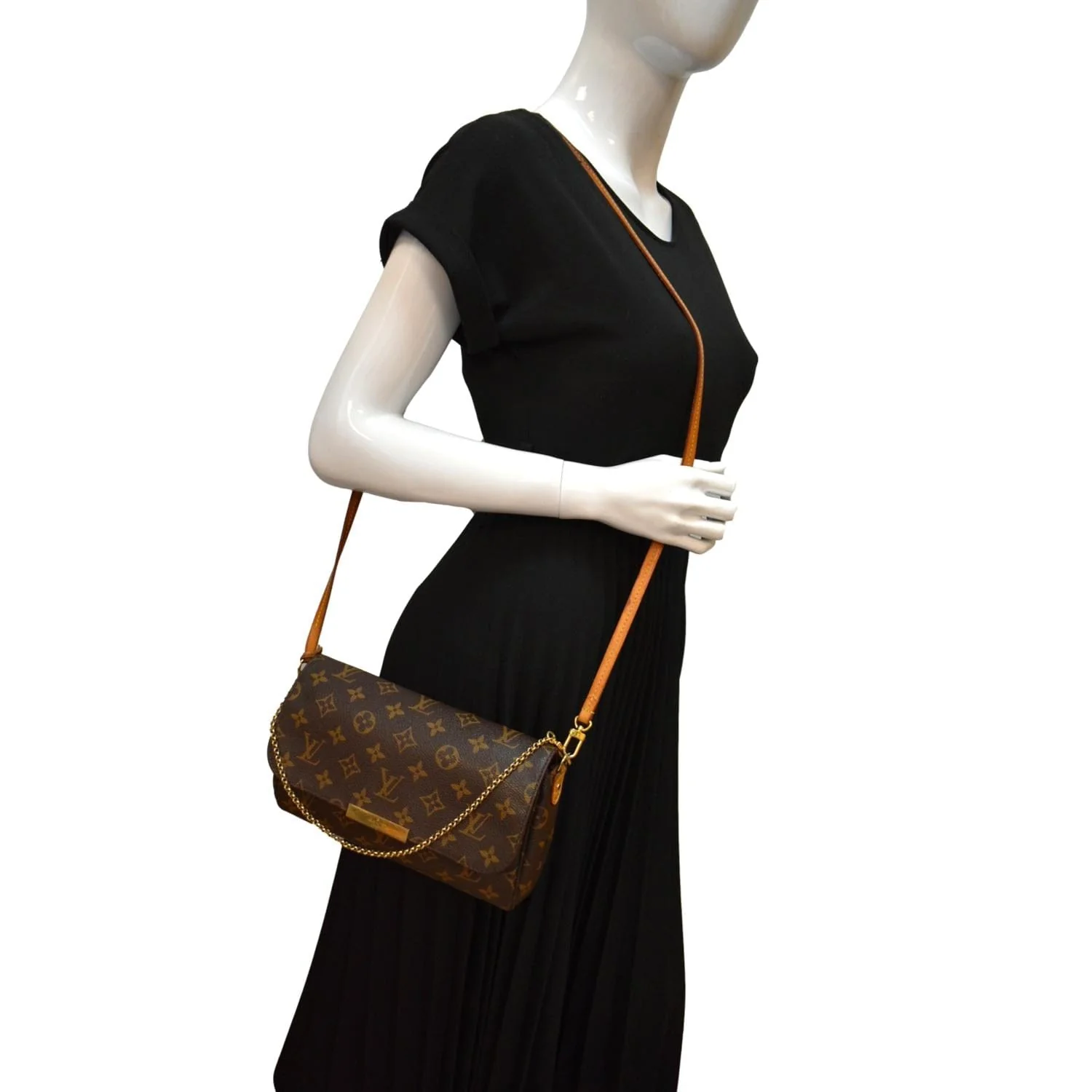 LOUIS VUITTON Favorite MM Monogram Canvas Crossbody Bag Brown - Image 2