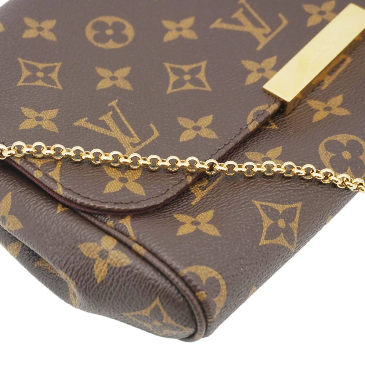 LOUIS VUITTON Favorite MM Monogram Canvas Shoulder Bag Brown - Image 9