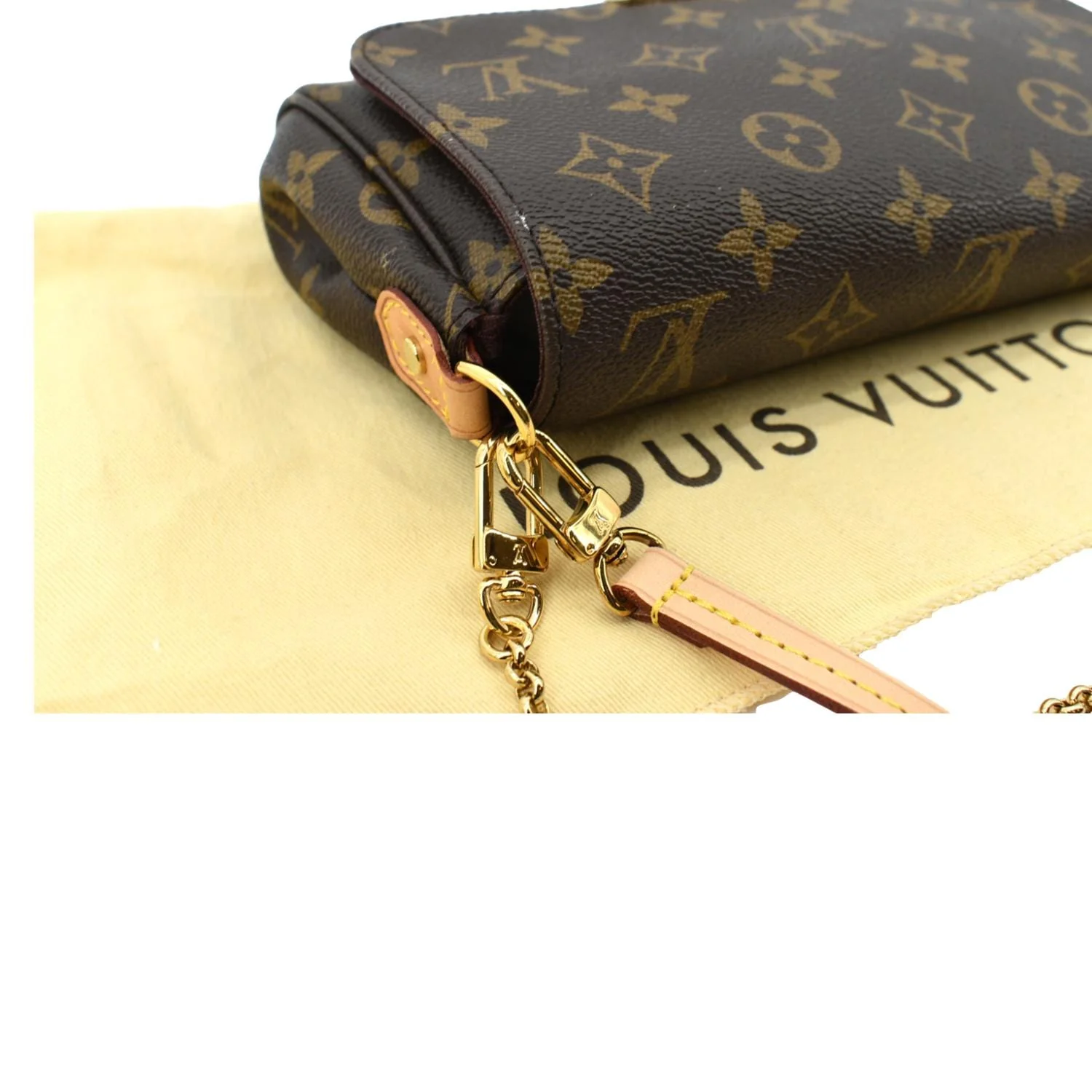 LOUIS VUITTON Favorite PM Monogram Canvas Crossbody Bag Brown - Image 6