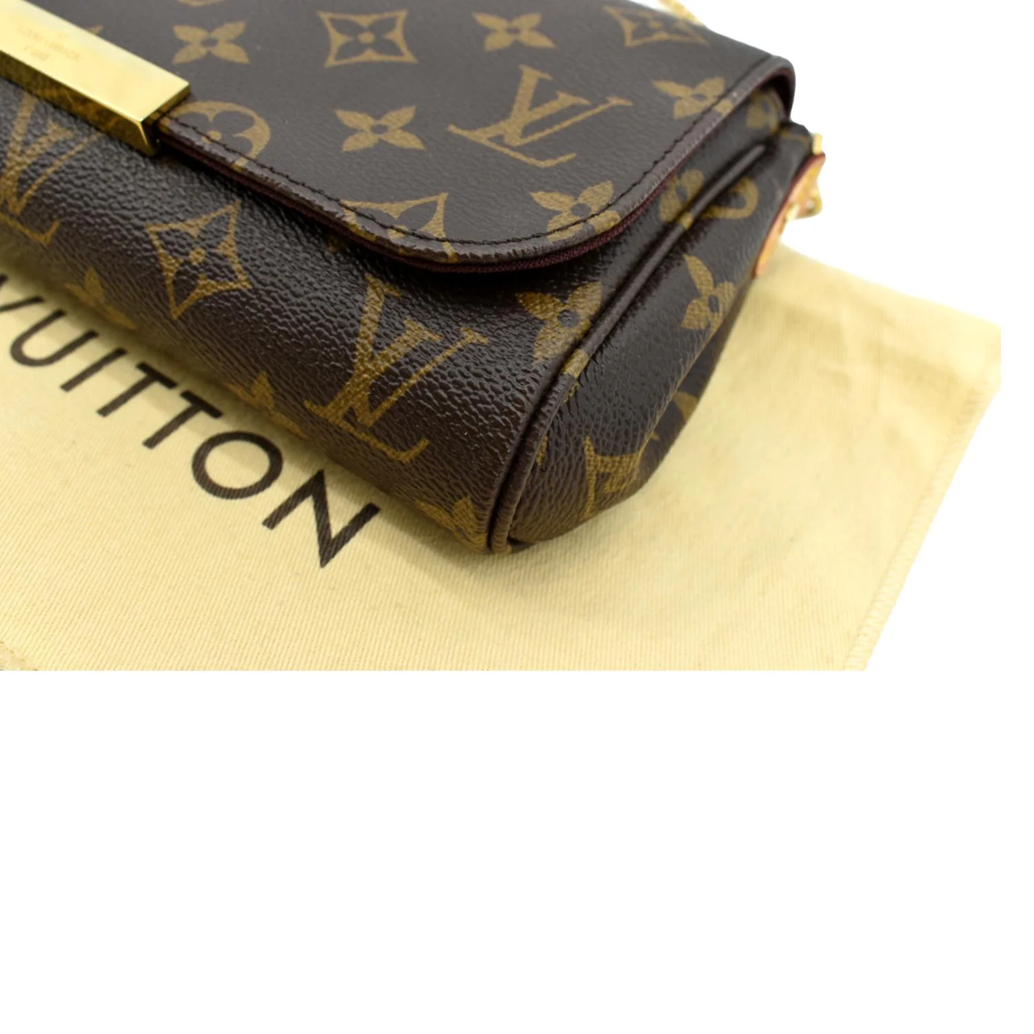 LOUIS VUITTON Favorite PM Monogram Canvas Crossbody Bag Brown - Image 7