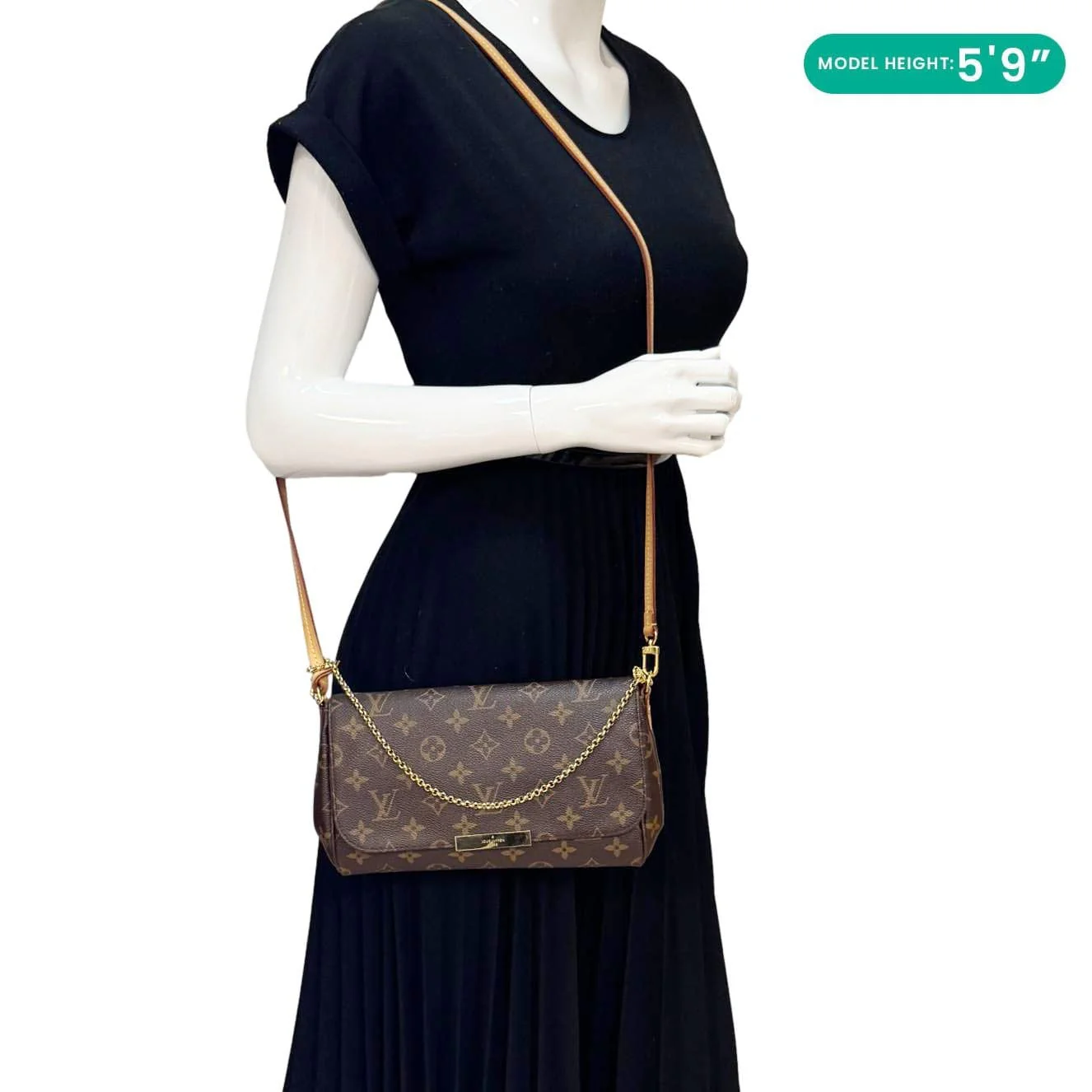 LOUIS VUITTON Favorite PM Monogram Canvas Shoulder Bag Brown - Image 2