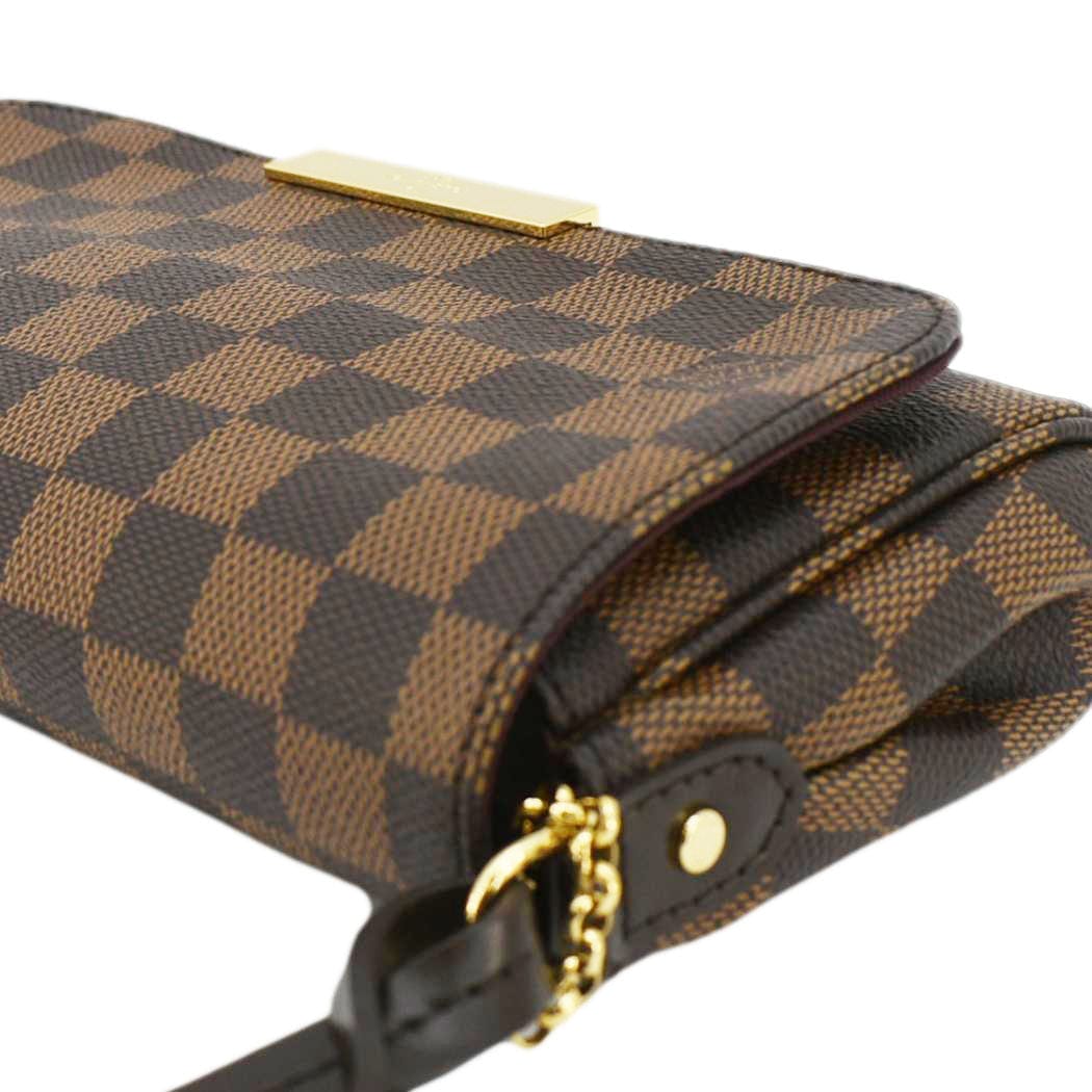 LOUIS VUITTON Favorite PM Damier Ebene Crossbody Bag Brown - Image 6