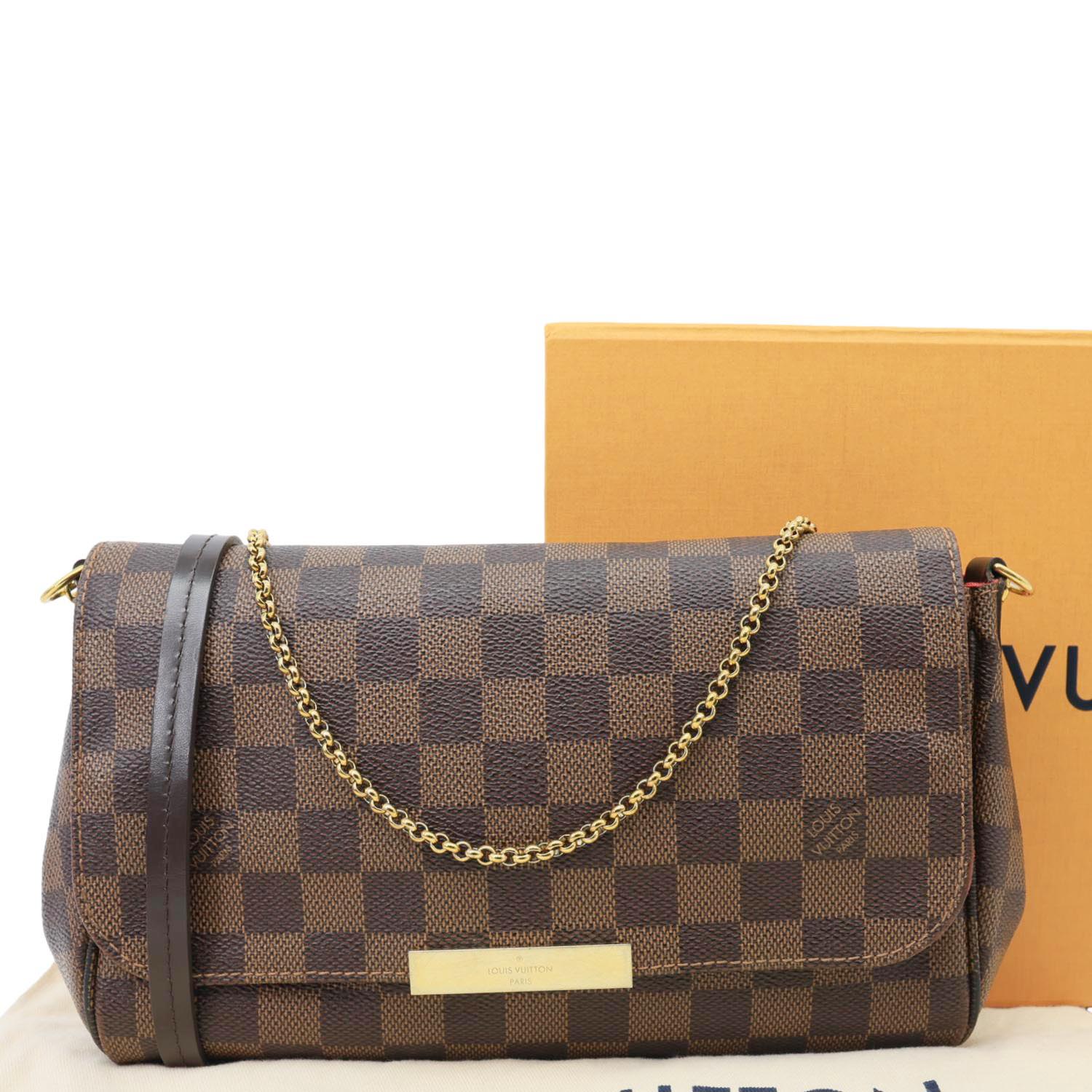 LOUIS VUITTON Favorite MM Damier Ebene Canvas Shoulder Bag Brown - Image 3