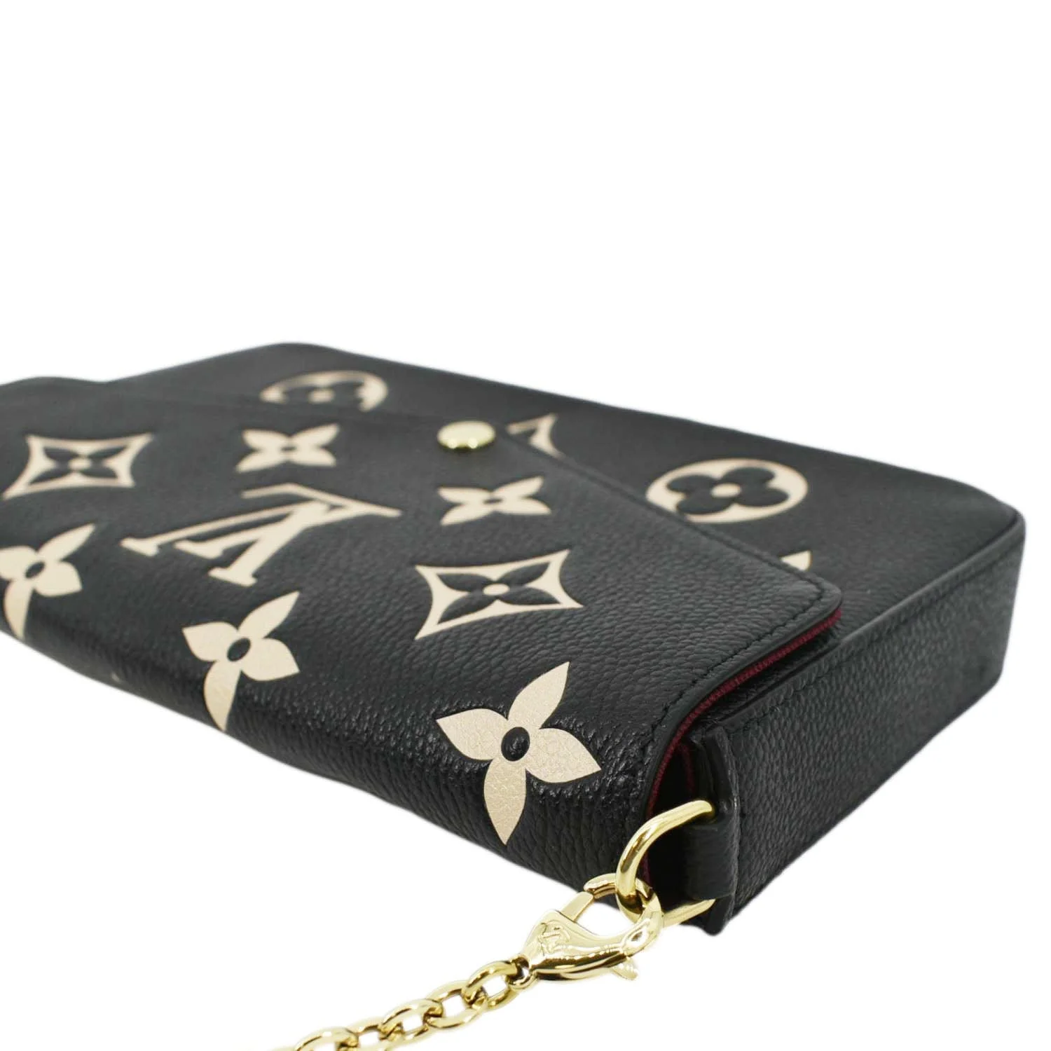 LOUIS VUITTON Felicie Pochette Monogram Empreinte Crossbody Bag Bicolor - Image 7