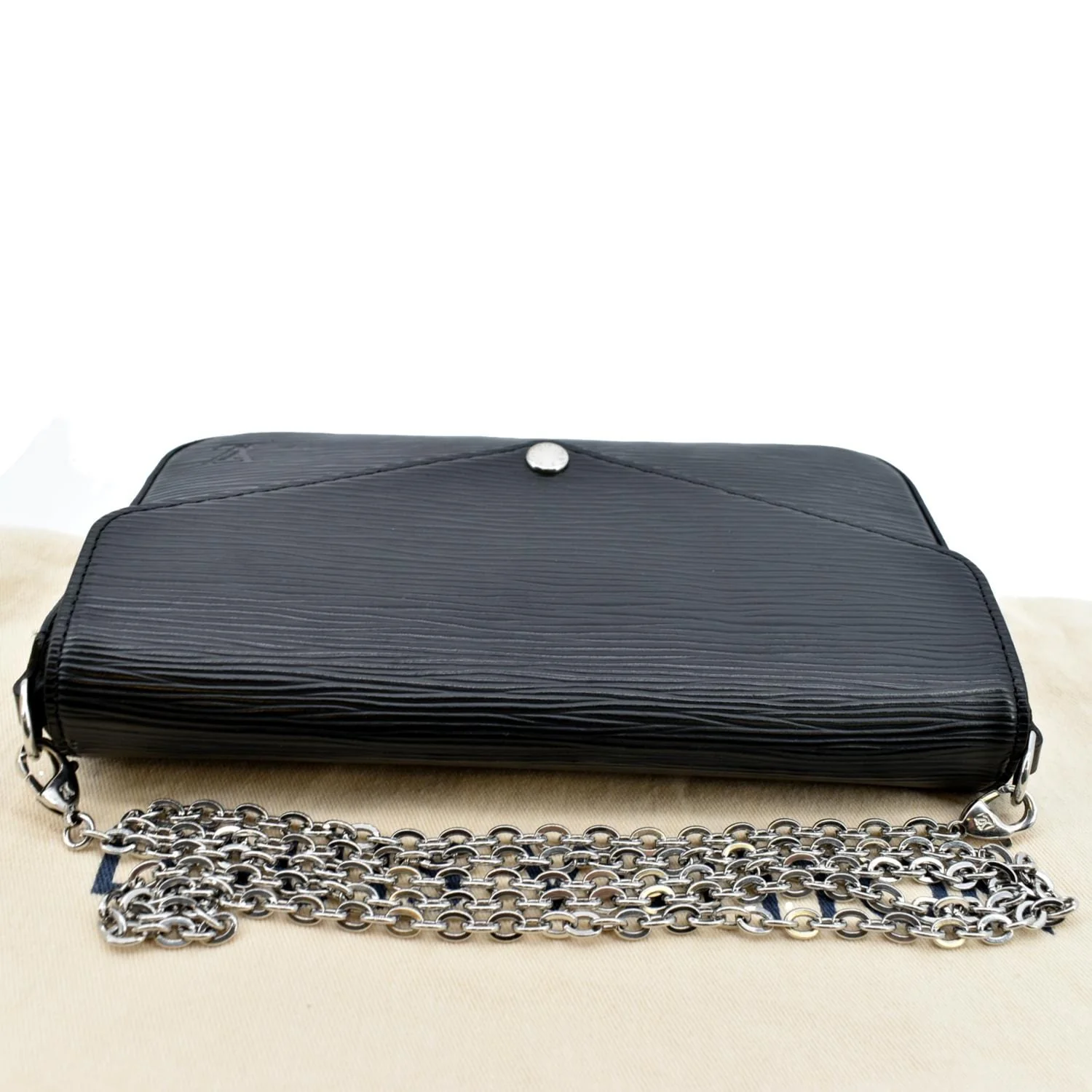LOUIS VUITTON Felicie Pochette Epi Crossbody Bag Black - Image 5