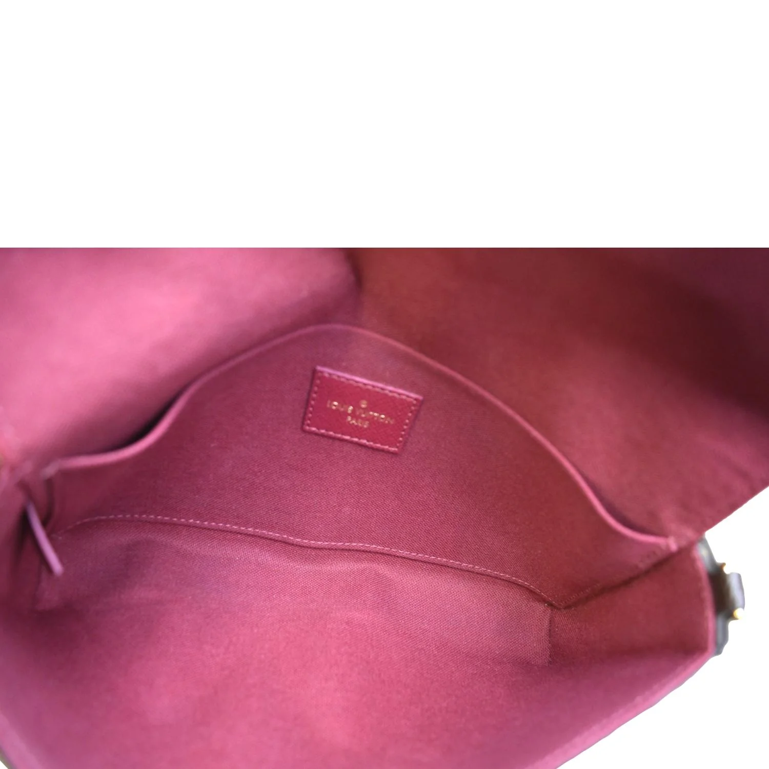 LOUIS VUITTON Felicie Monogram Canvas Pochette Crossbody Bag Fuchsia Pink - Image 10