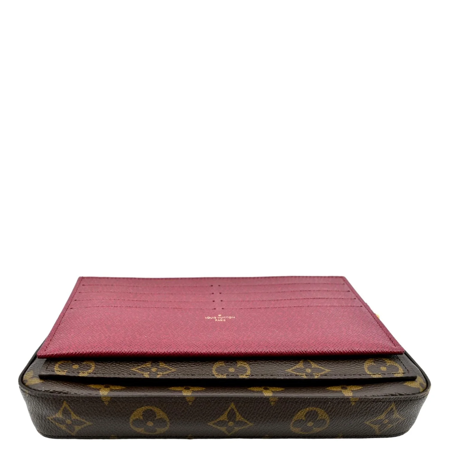 LOUIS VUITTON Felicie Monogram Canvas Pochette Crossbody Bag Fuchsia - Image 9