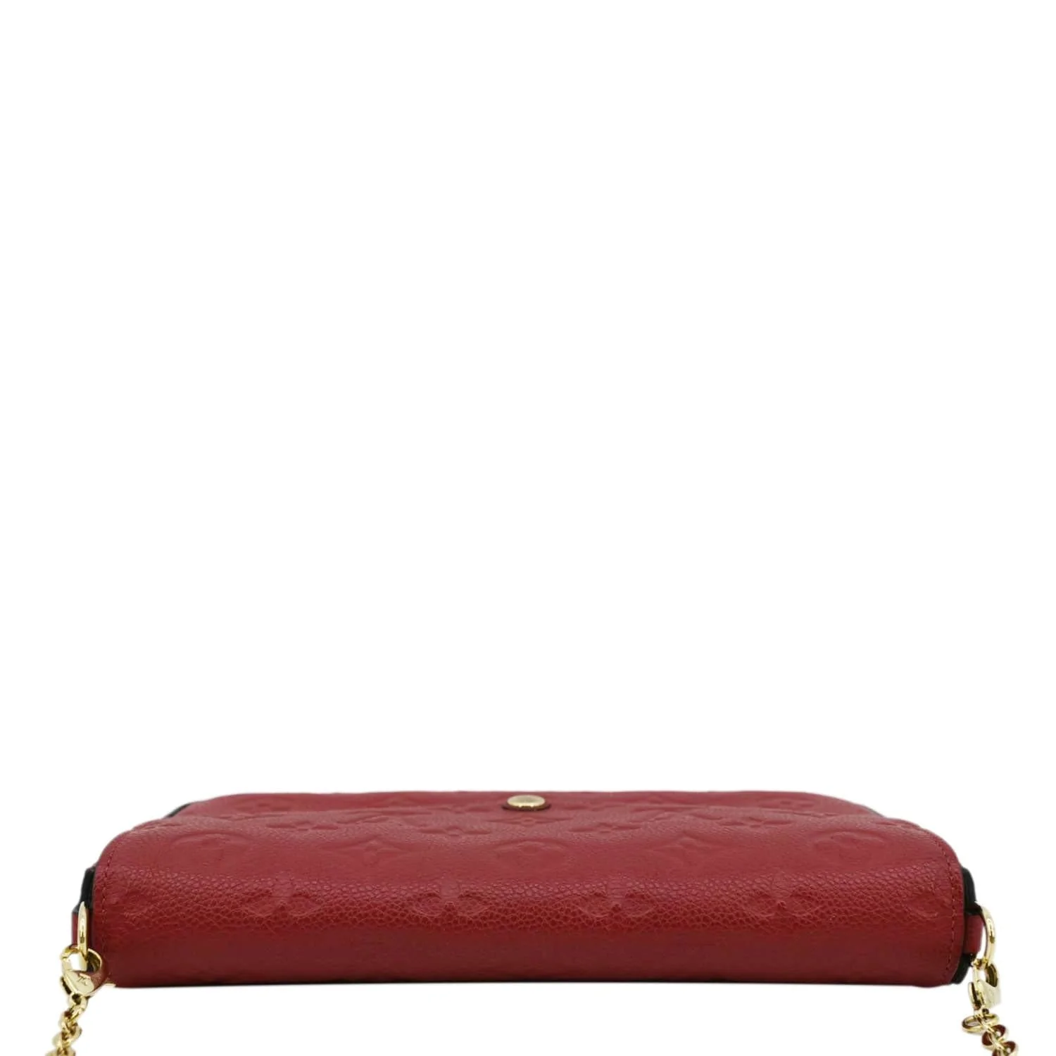 LOUIS VUITTON Felicie Monogram Empreinte Leather Pochette Crossbody Bag Red - Image 5