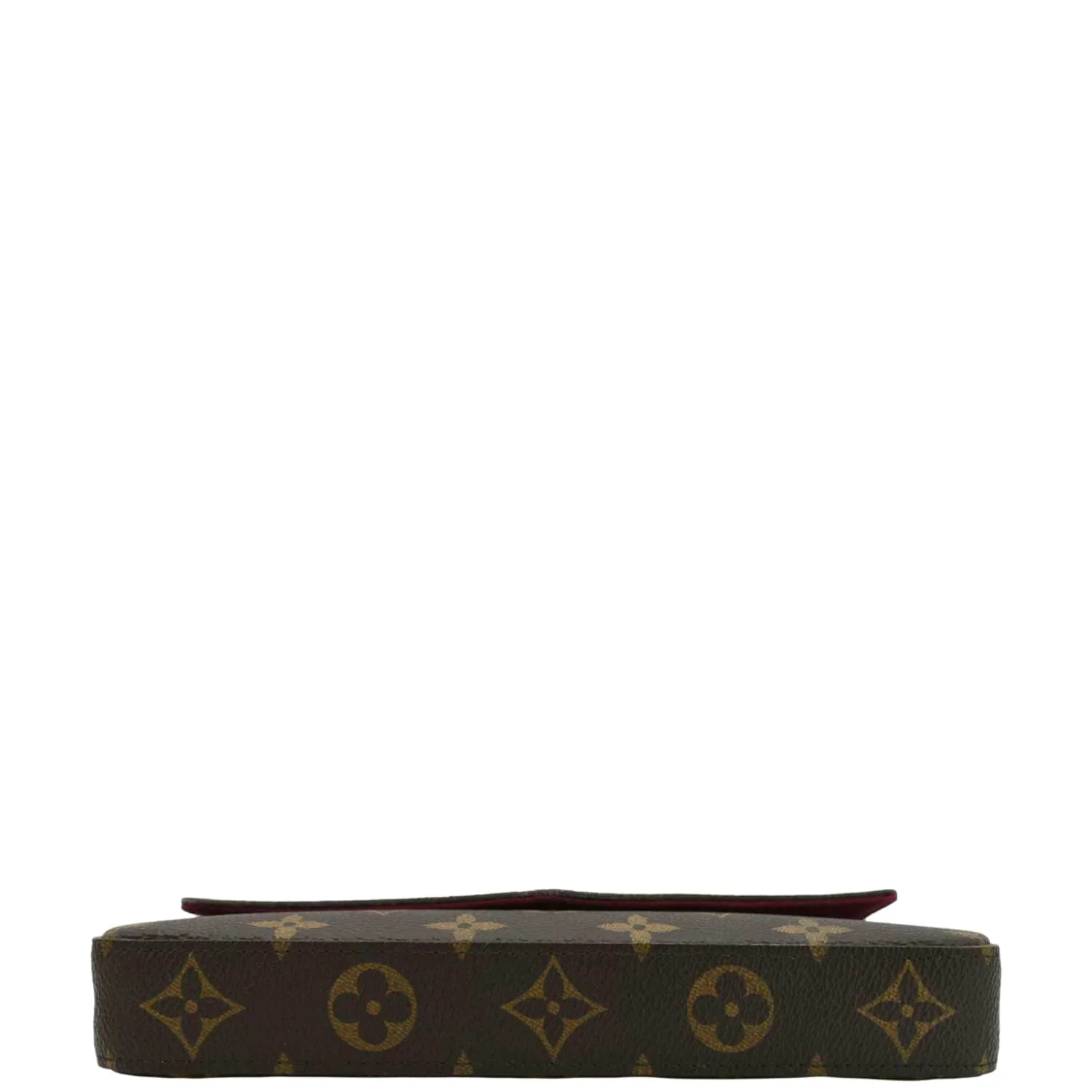 LOUIS VUITTON Felicie Monogram Canvas Pochette Crossbody Bag Brown - Image 11