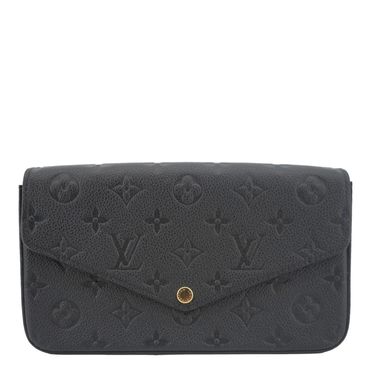 LOUIS VUITTON Felicie Pochette Empreinte Leather Crossbody Bag Black - Image 4
