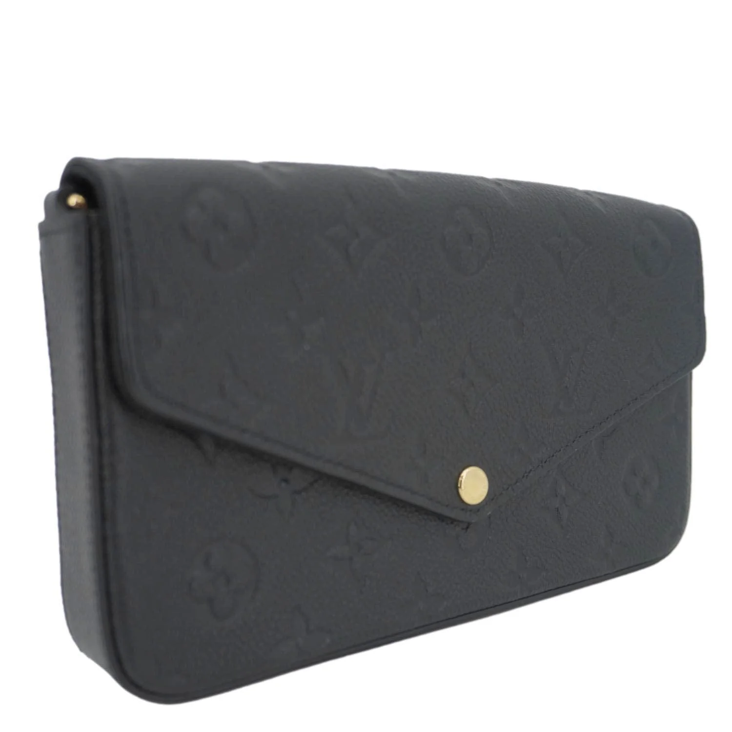 LOUIS VUITTON Felicie Pochette Empreinte Leather Crossbody Bag Black - Image 6