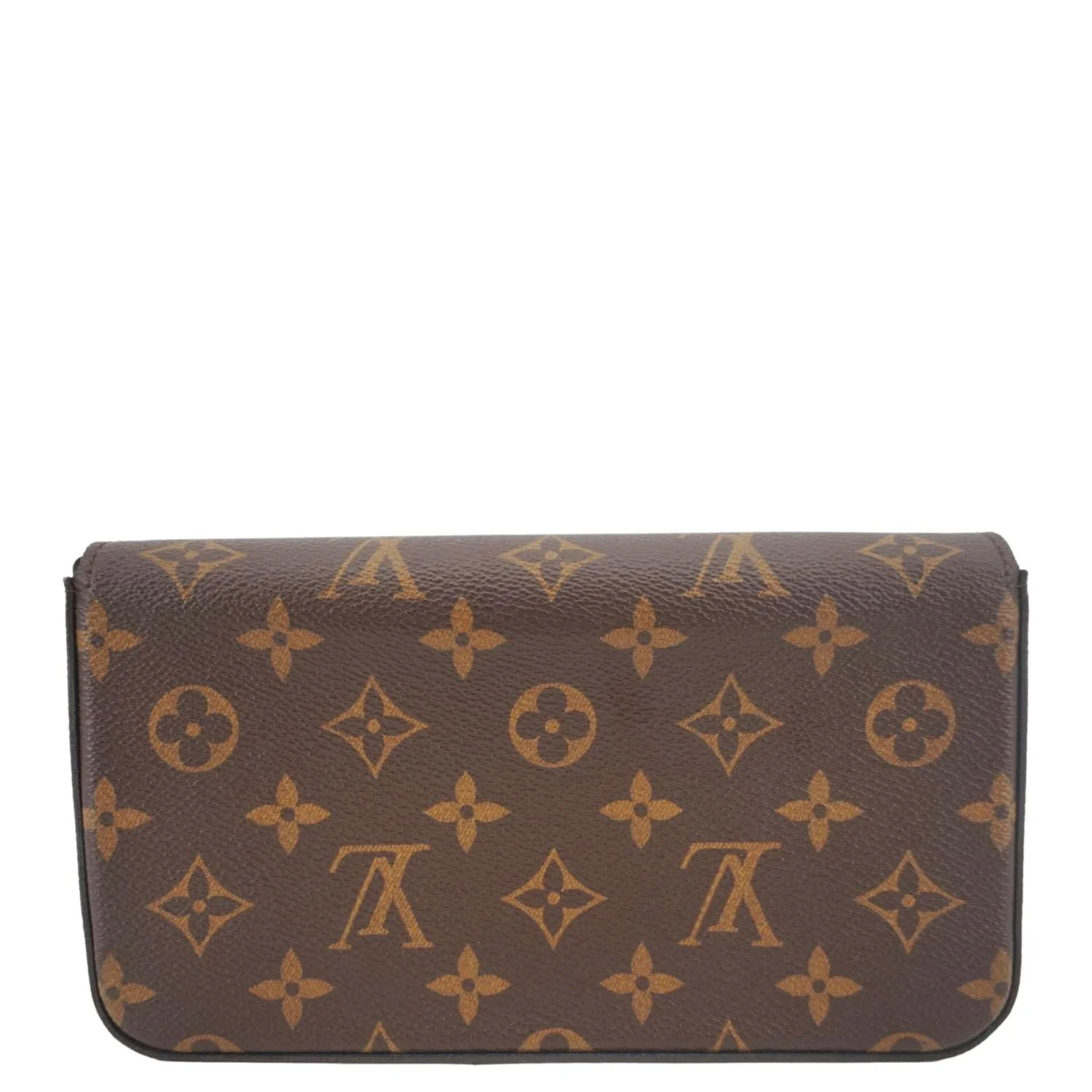 LOUIS VUITTON Felicie Pochette Monogram Canvas Crossbody Bag Brown - Image 5