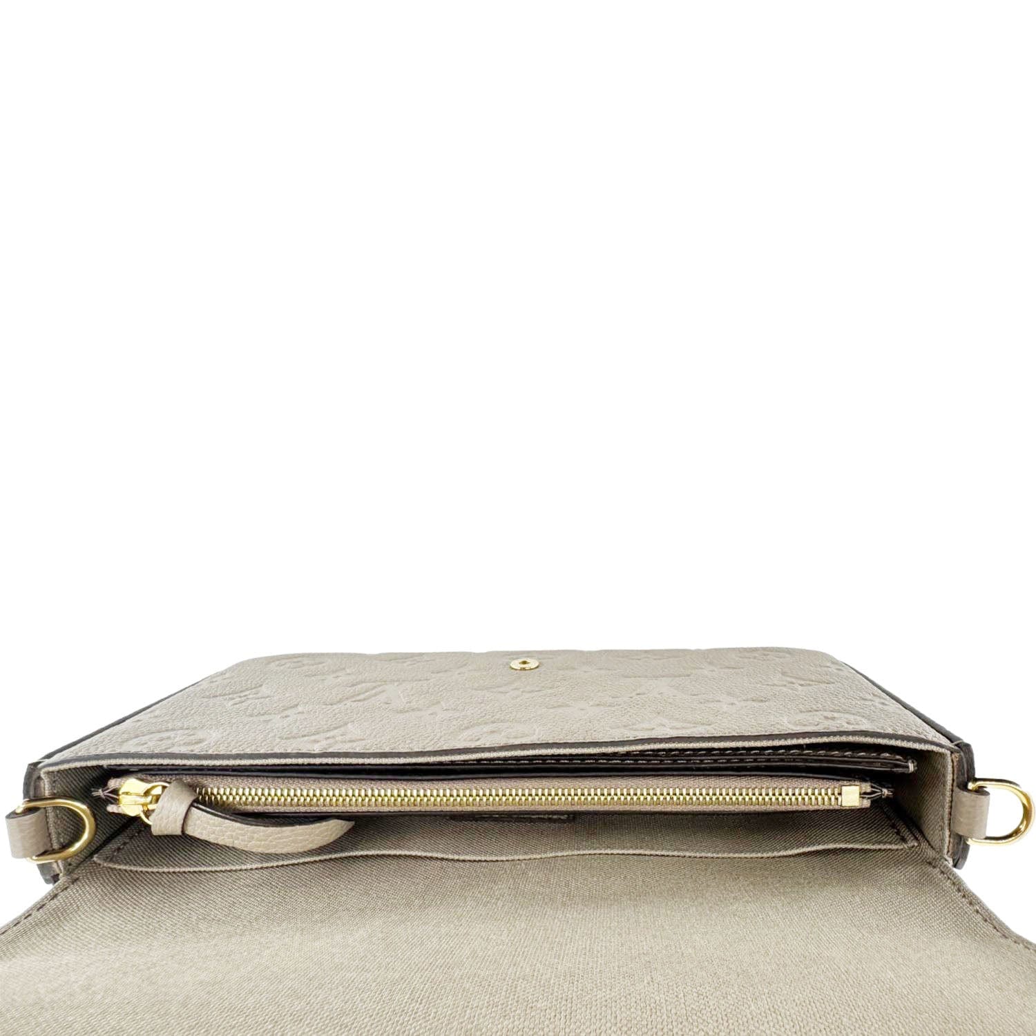 LOUIS VUITTON Felicie Pochette Empreinte Leather Crossbody Bag Beige - Image 13
