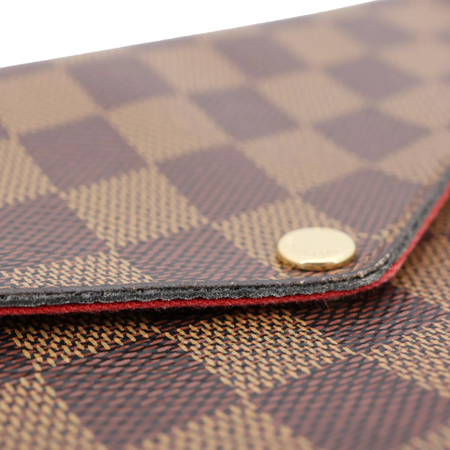 LOUIS VUITTON Felicie Pochette Damier Ebene Crossbody Bag Brown - Image 11