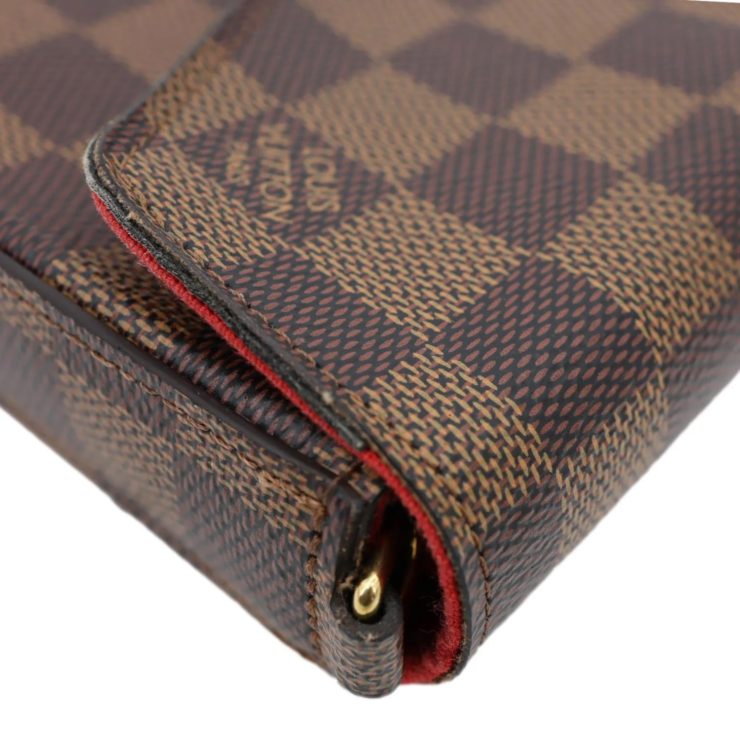 LOUIS VUITTON Felicie Pochette Damier Ebene Crossbody Bag Brown - Image 6