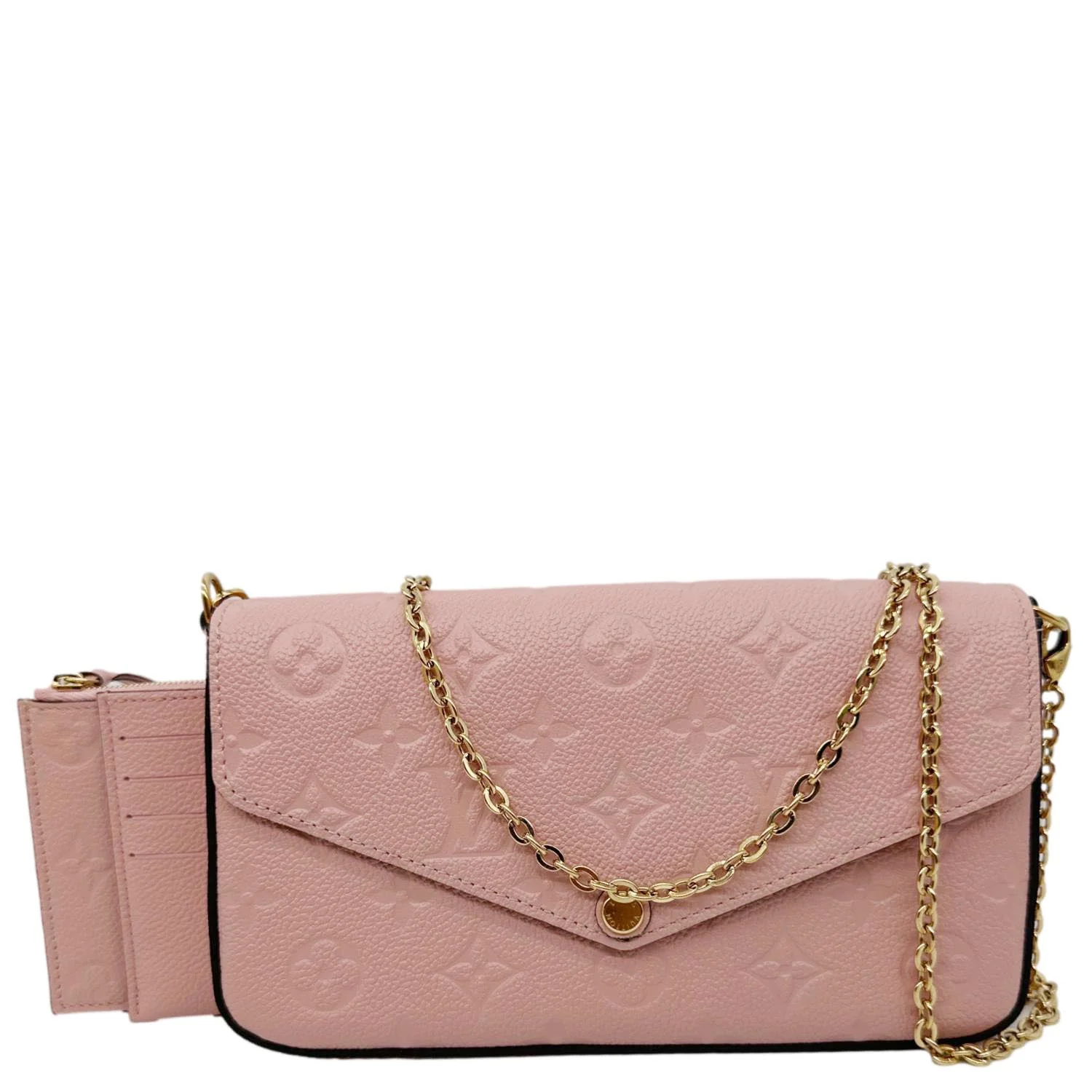 LOUIS VUITTON Felicie Pochette Epi Leather Crossbody Bag Pink - Image 4