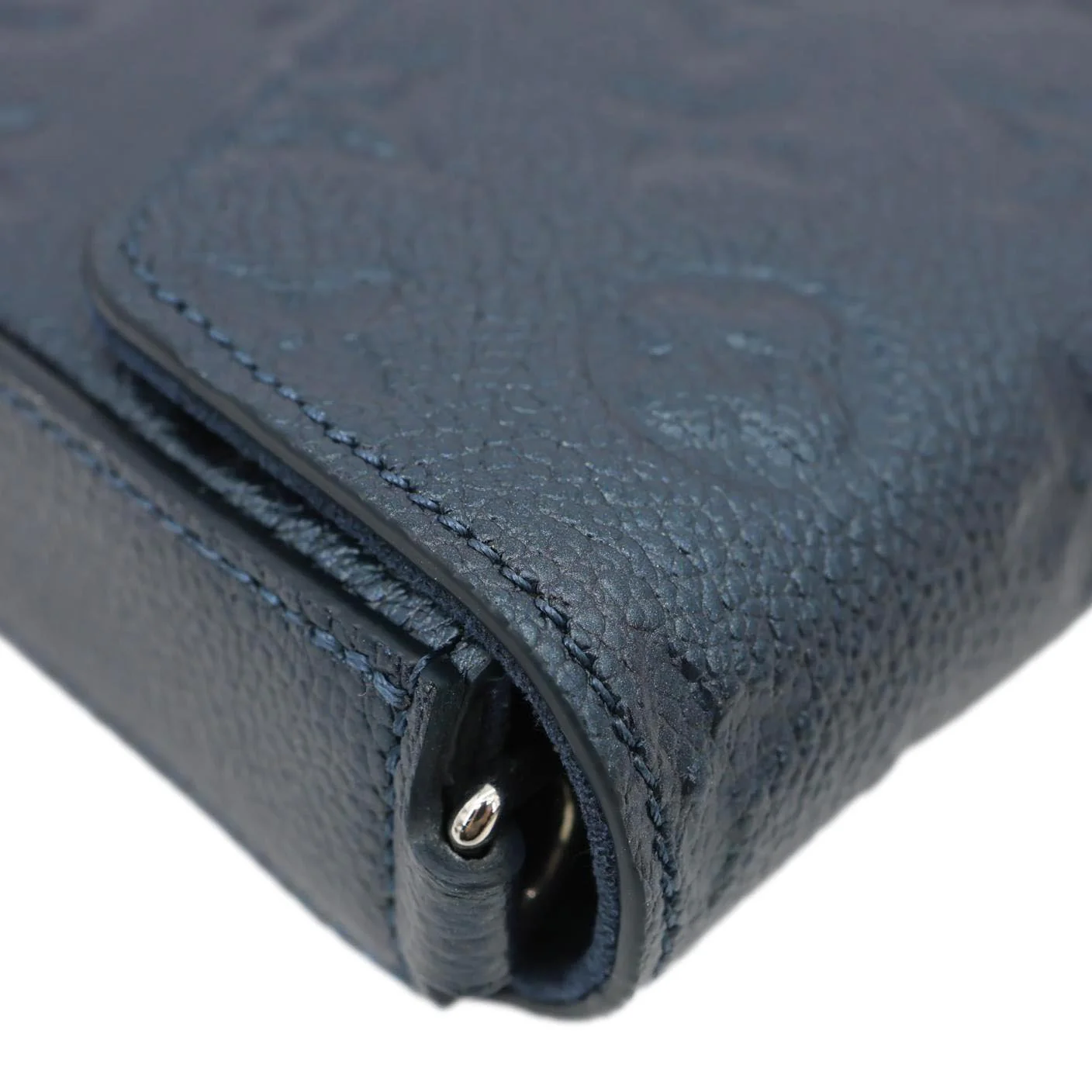 LOUIS VUITTON Felicie Pochette Empreinte Leather Crossbody Bag Shimmery Ink - Image 7