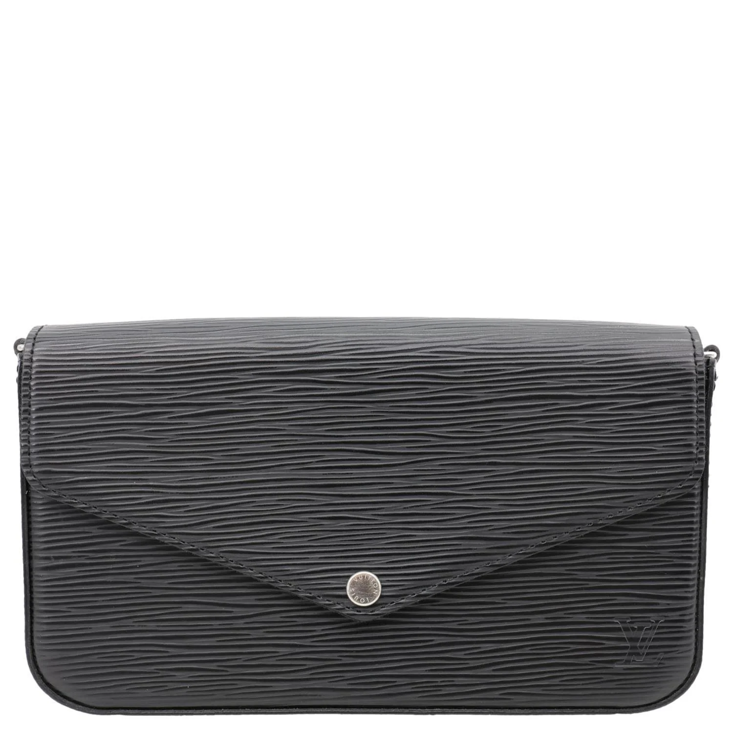 LOUIS VUITTON Felicie Pochette Epi Leather Crossbody Bag Black - Image 4