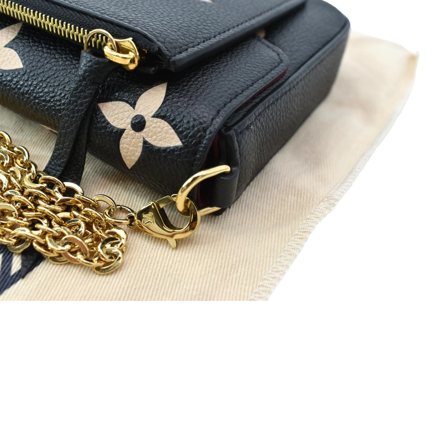 LOUIS VUITTON Felicie Pochette Monogram Empreinte Crossbody Bag Bicolor - Image 6