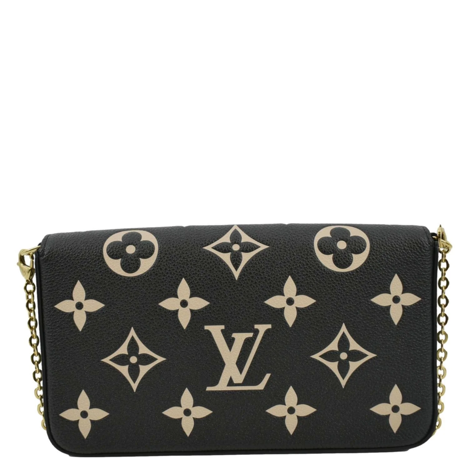 LOUIS VUITTON Felicie Pochette Monogram Empreinte Crossbody Bag Bicolor - Image 4