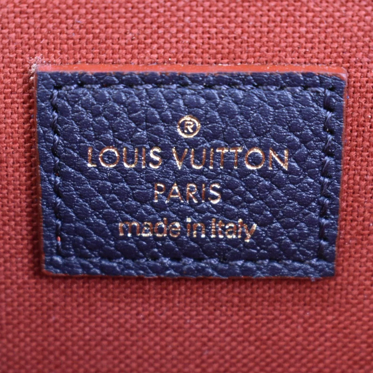 LOUIS VUITTON Felicie Monogram Empreinte Pochette Crossbody Bag Navy Blue - Image 12