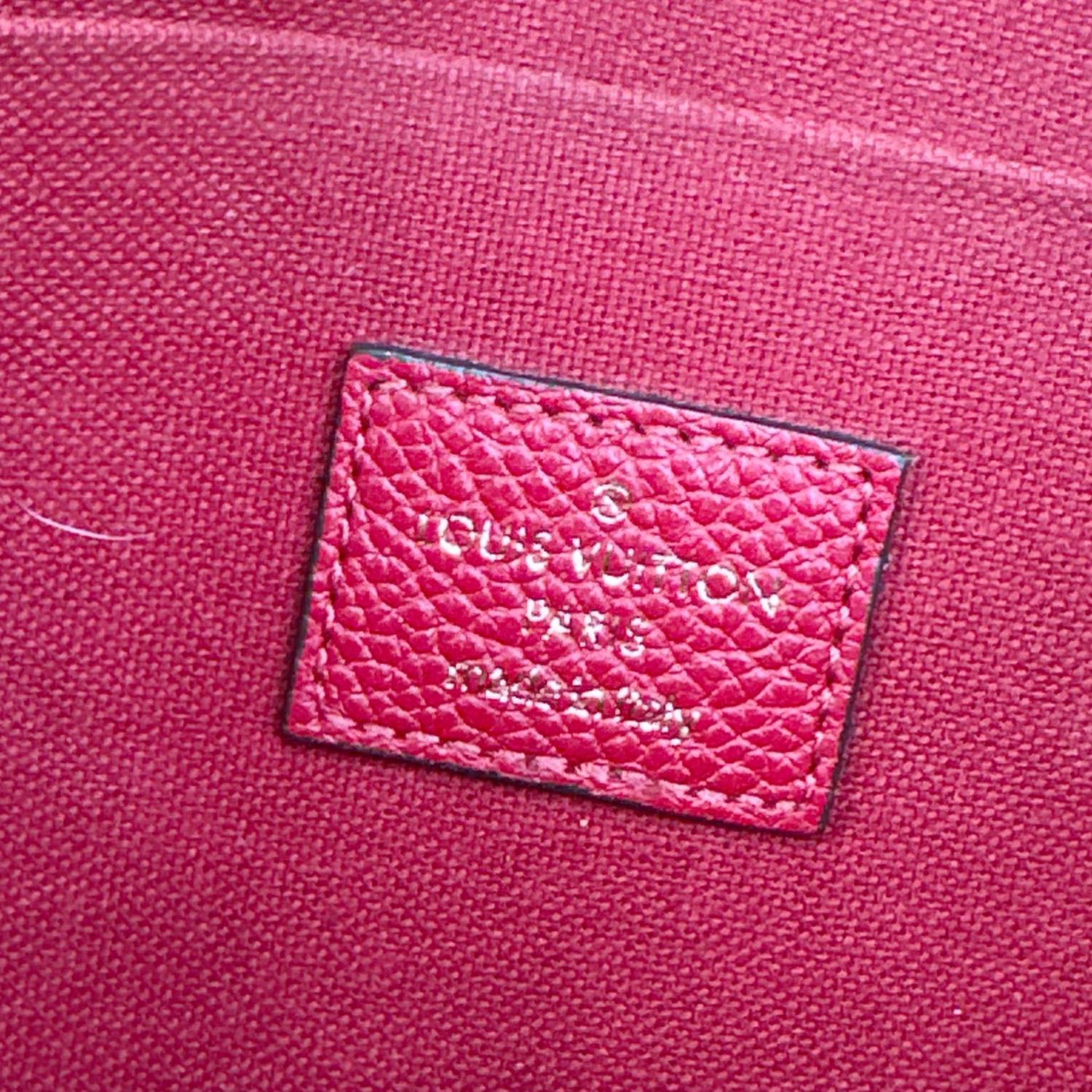 LOUIS VUITTON Felicie Pochette Monogram Empreinte Crossbody Bag Red - Image 12