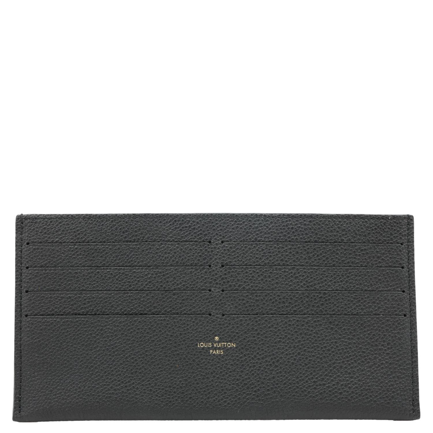 LOUIS VUITTON Felicie Calfskin Leather Card Holder Black - Image 2
