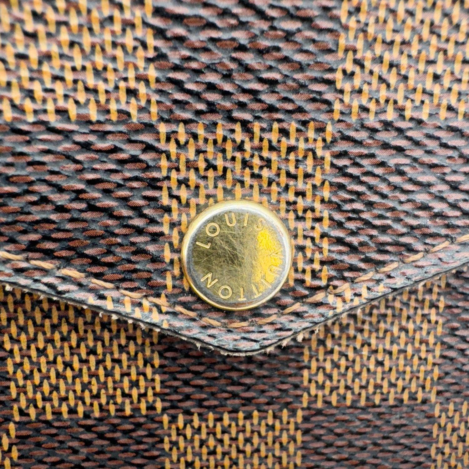 LOUIS VUITTON Felicie Pochette Damier Ebene Crossbody Bag Brown - Image 12