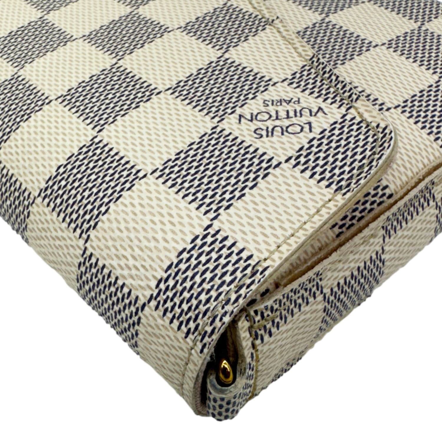 LOUIS VUITTON Felicie Pochette Damier Azur Crossbody Bag Rose Ballerine - Image 8