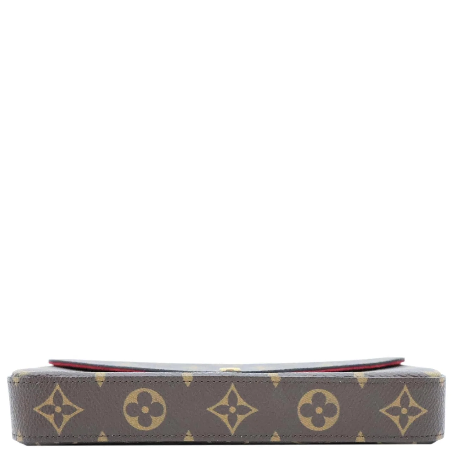 LOUIS VUITTON Felicie Pochette Monogram Canvas Crossbody Bag Brown - Image 11