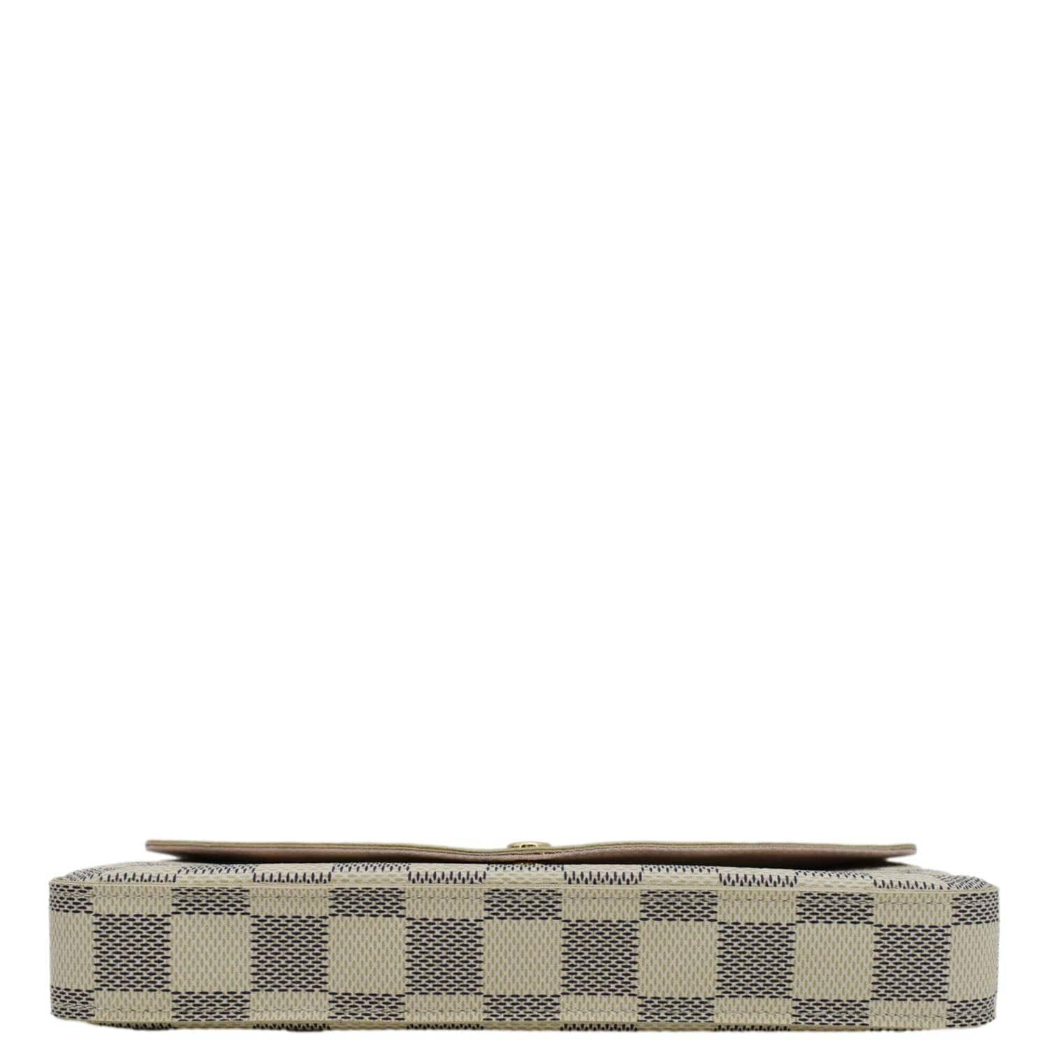 LOUIS VUITTON Felicie Pochette Damier Azur Crossbody Bag Rose Ballerine - Image 10