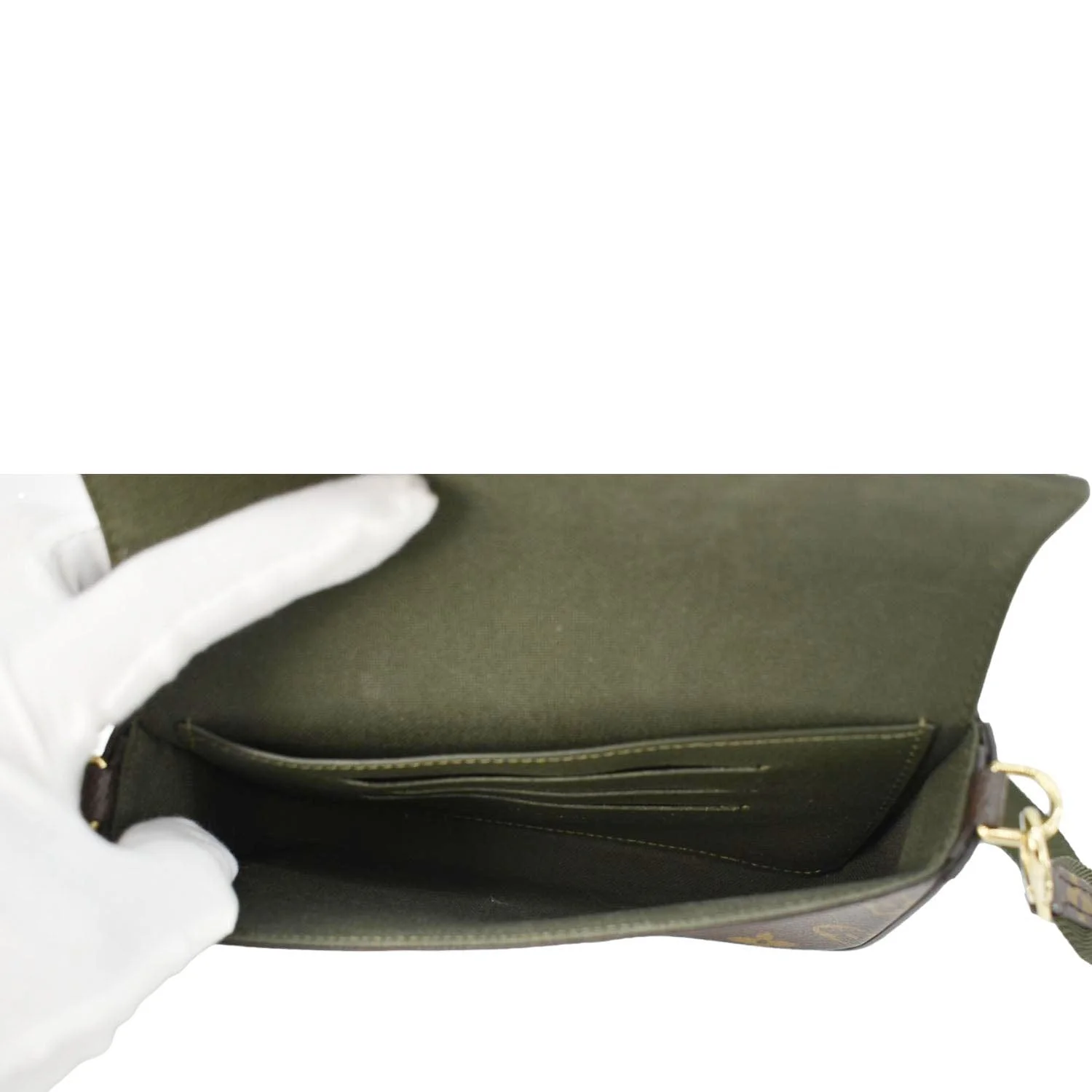 LOUIS VUITTON Felicie Strap & Go Monogram Canvas Crossbody Bag Brown - Image 11