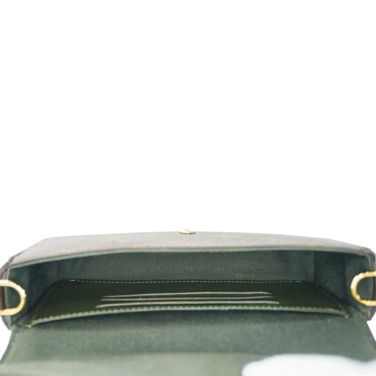 LOUIS VUITTON Felicie Strap & Go Monogram Canvas Crossbody Bag Brown - Image 12