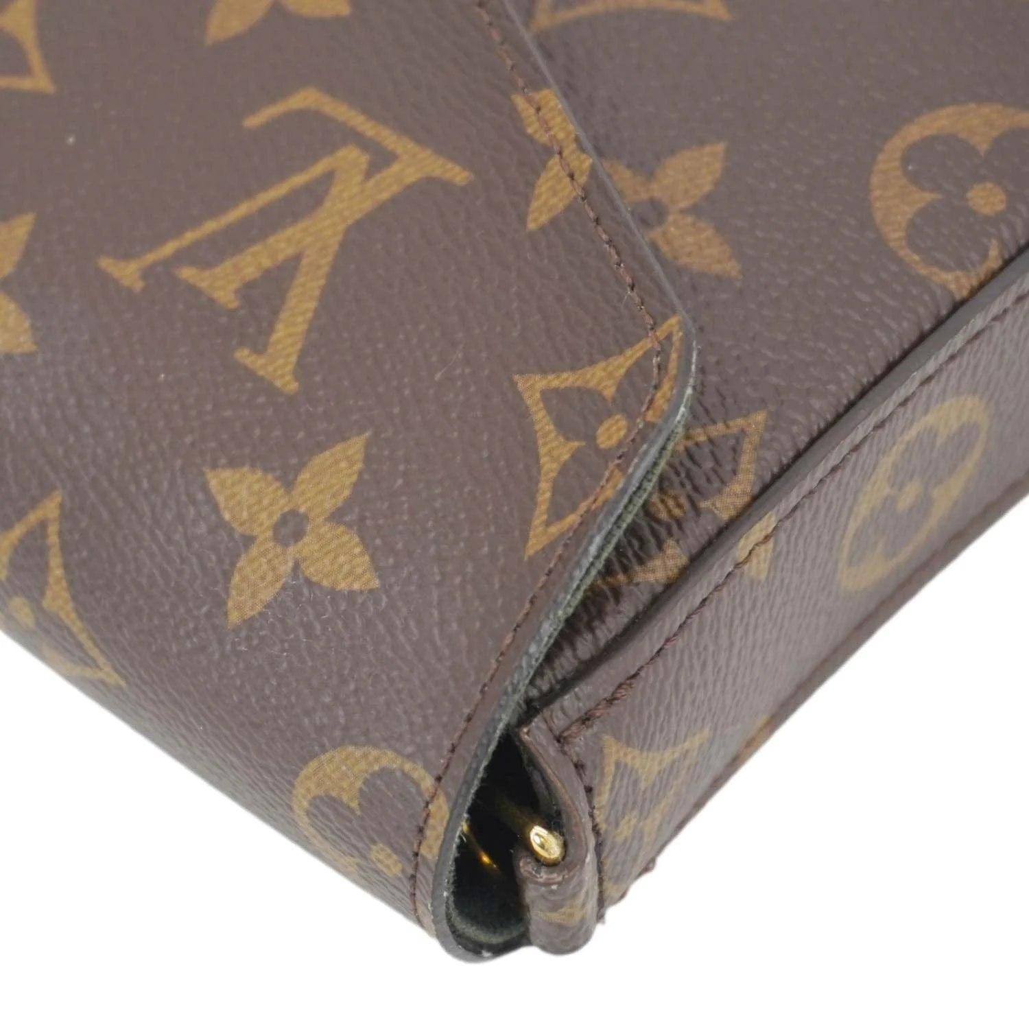 LOUIS VUITTON Felicie Strap & Go Monogram Canvas Crossbody Bag Brown - Image 8