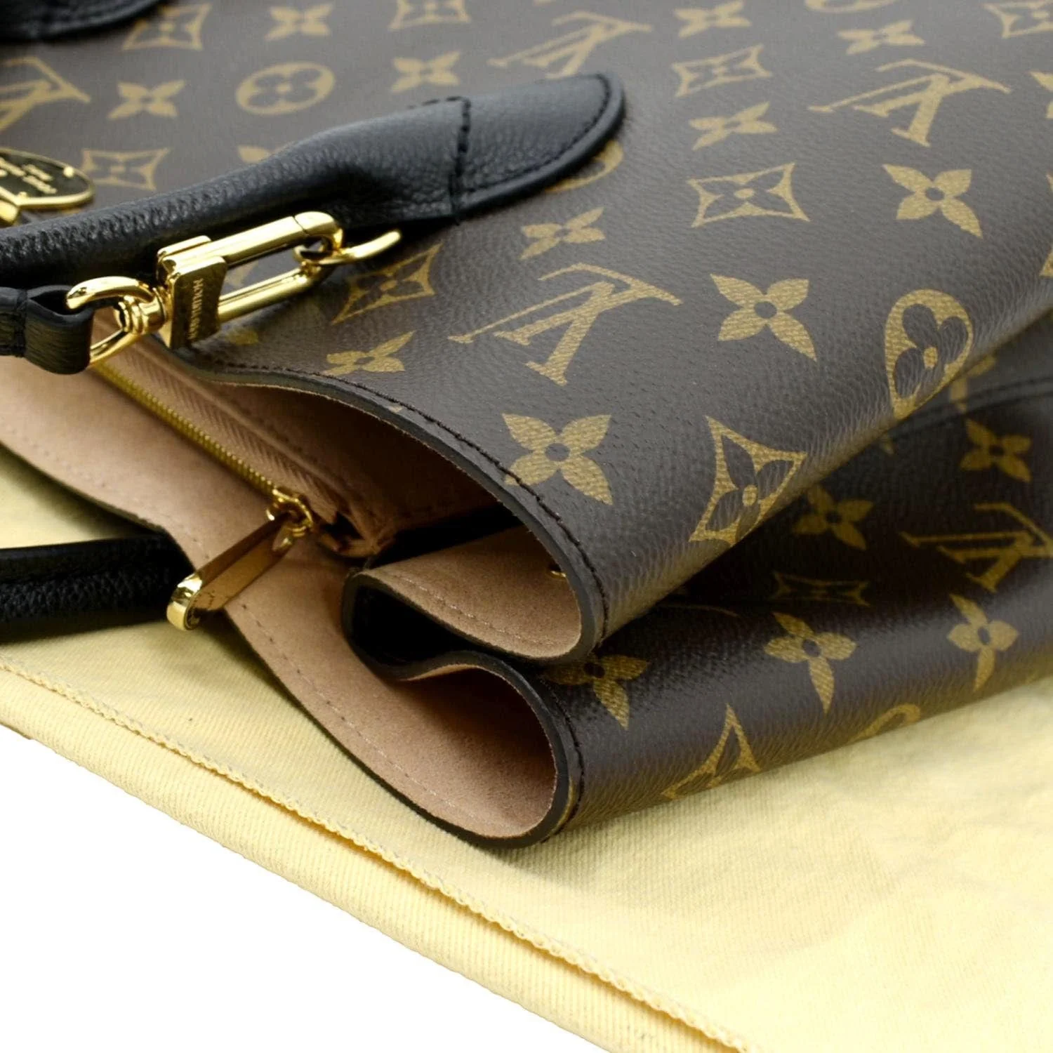 LOUIS VUITTON Flandrin Monogram Canvas Tote Shoulder Bag Brown - Image 6