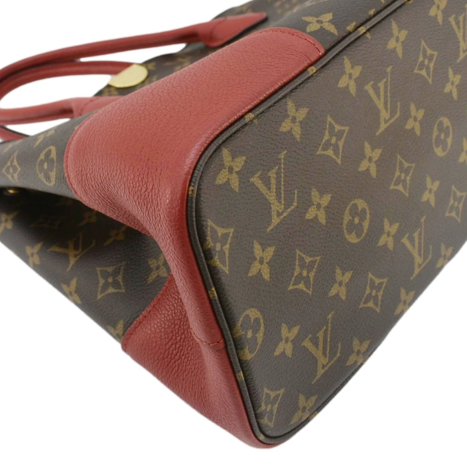 LOUIS VUITTON Flandrin Monogram Canvas Tote Shoulder Bag Cherry - Image 8