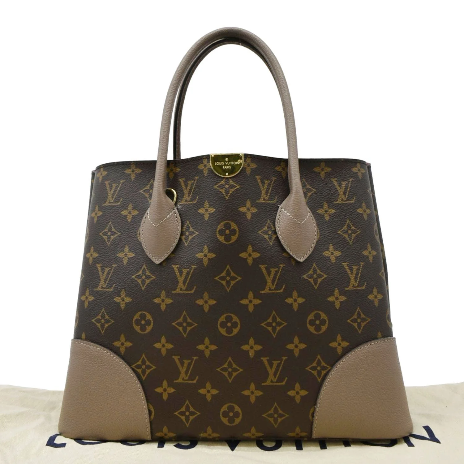 LOUIS VUITTON Flandrin Monogram Canvas Tote Shoulder Bag Brown - Image 3